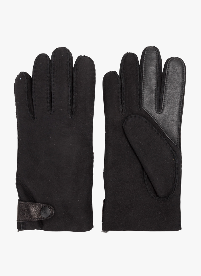 UGG Lammfell-Handschuhe in Schwarz