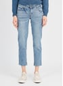 VILA Medium Blue Denim Bleached Jeans