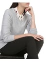 VILA Light Grey Melange Grau