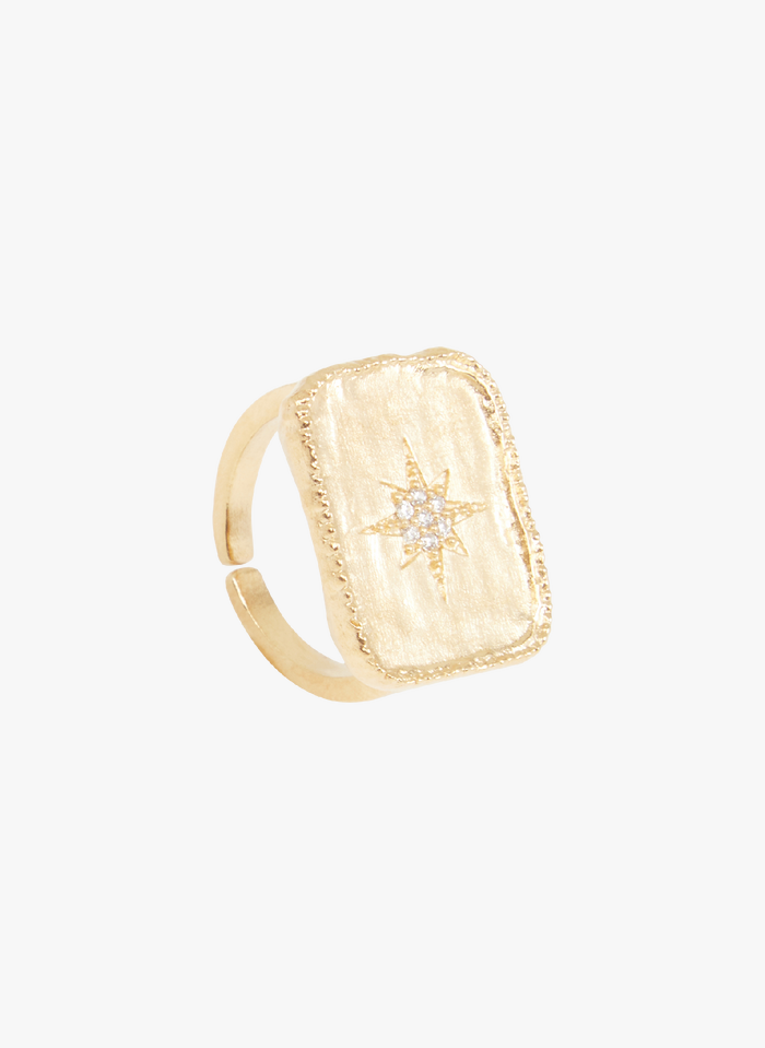 VIRGINIE BERMAN Ring aus vergoldetem Messing in Golden