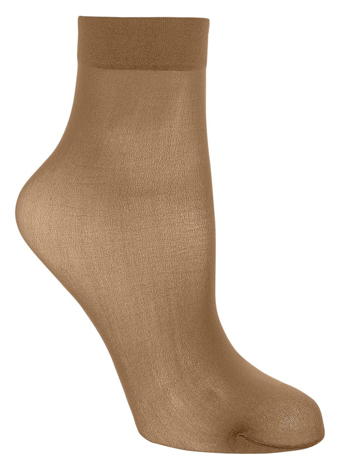 WOLFORD Individual 10 Socks - Transparente Söckchen in Braun