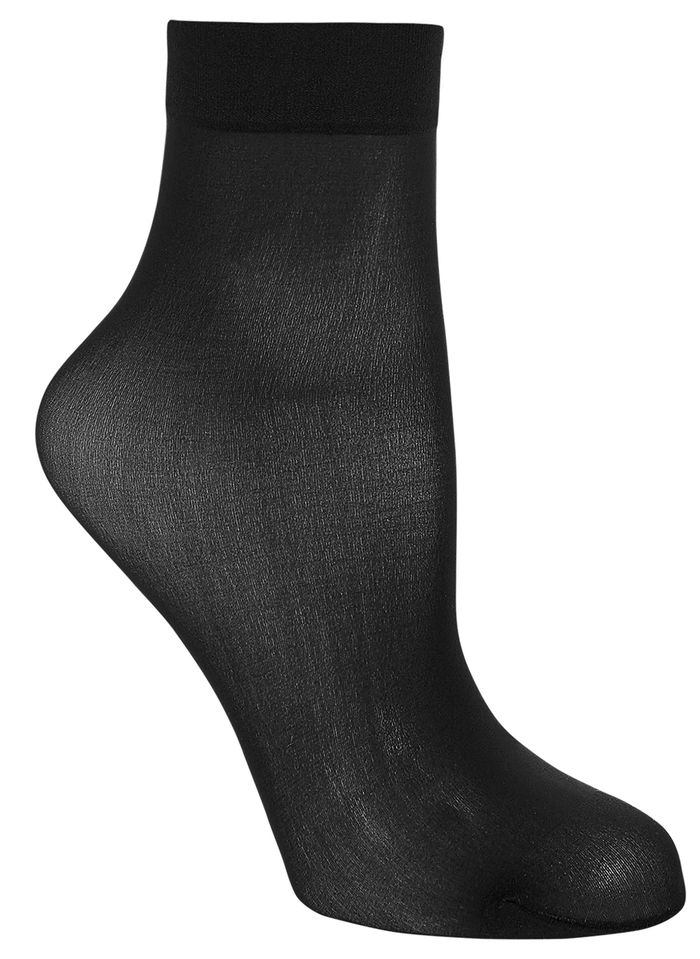 WOLFORD Individual 10 Socks - Transparente Söckchen in Schwarz