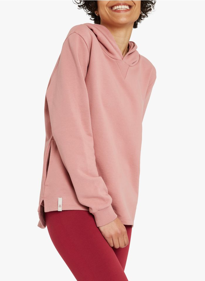 YOGA SEARCHER Kapuzensweatshirt aus Bio-Baumwolle in Rosa