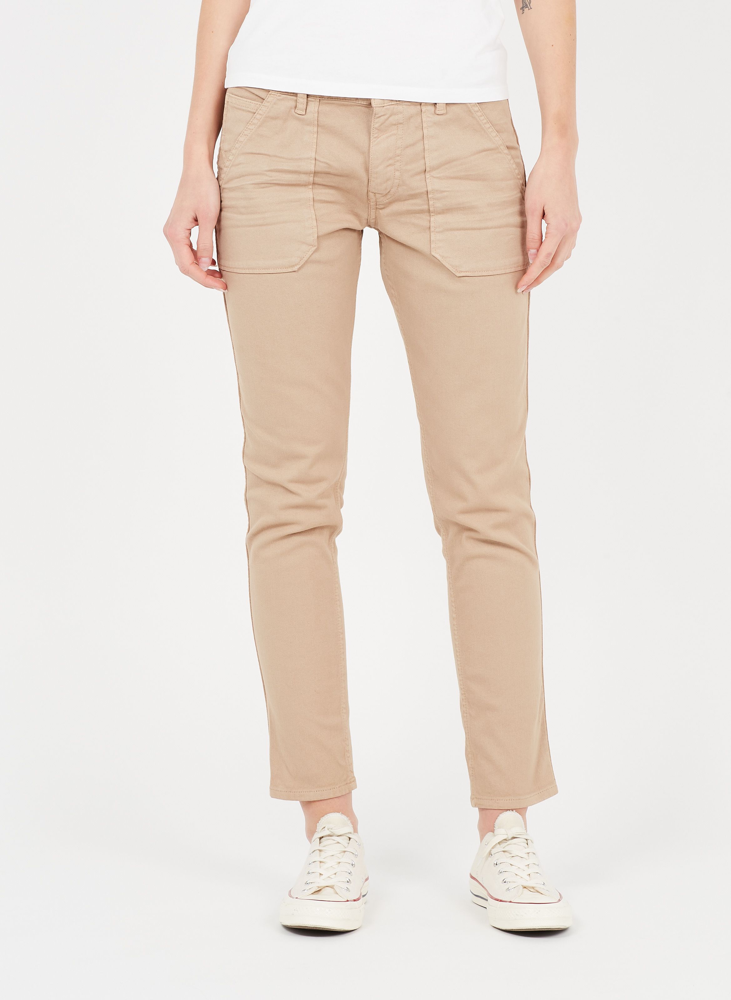 Jean droit 2024 beige