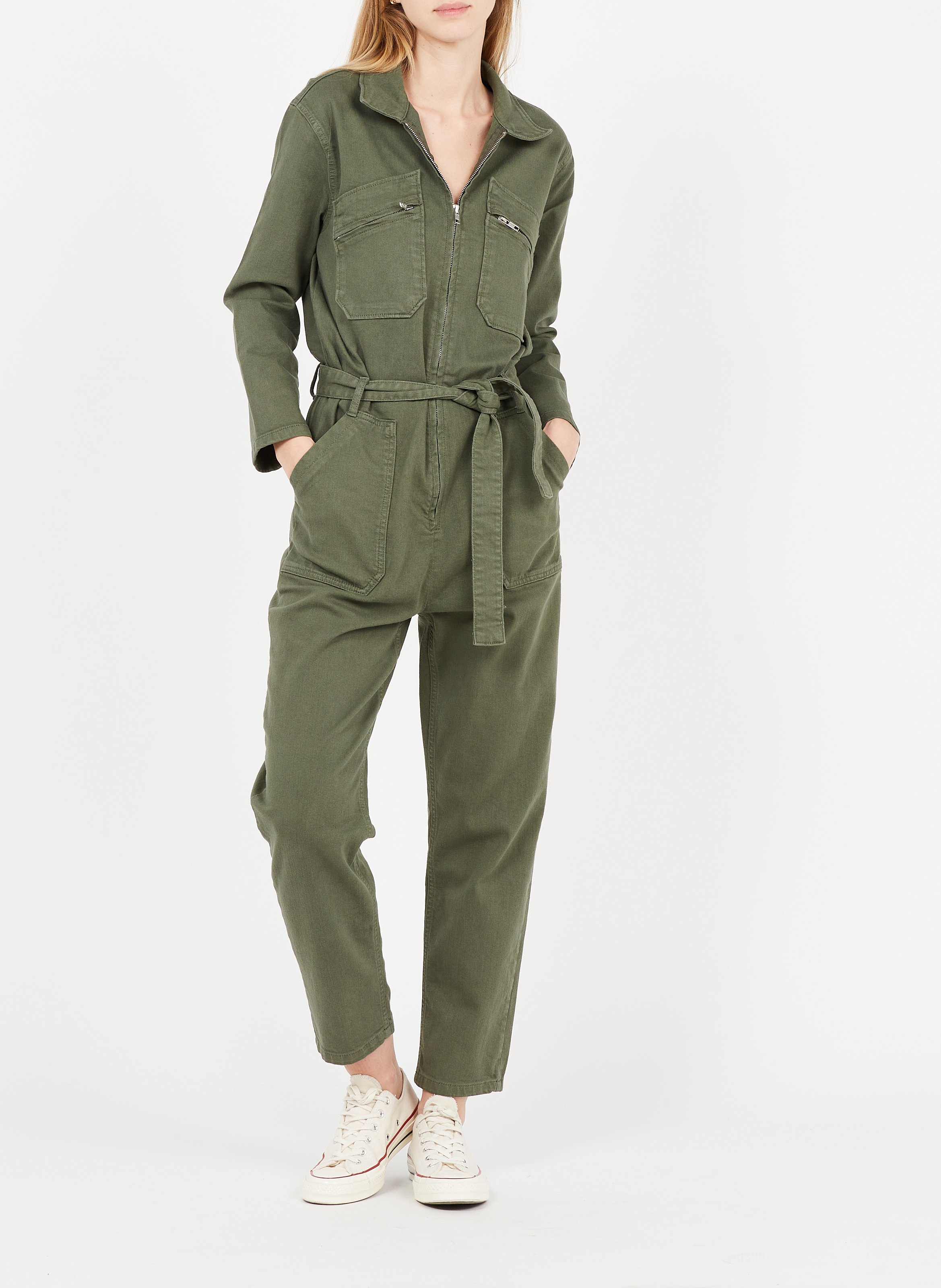 topshop khaki jumpsuit