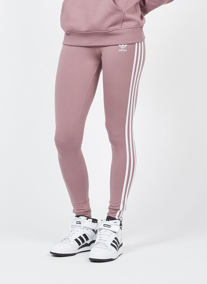 Pink High-waisted cotton leggings
