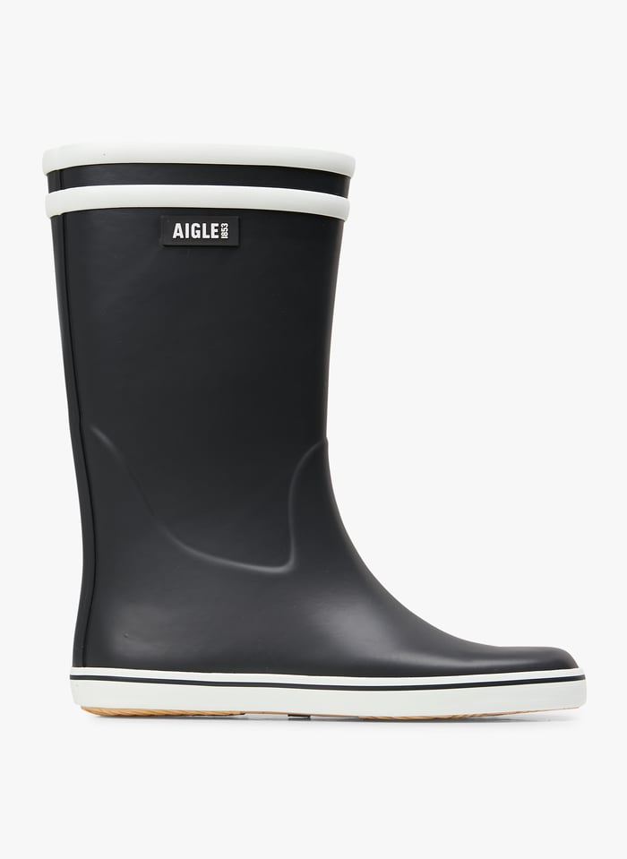 Rain Boots Marine Blanc Aigle Women Place des Tendances