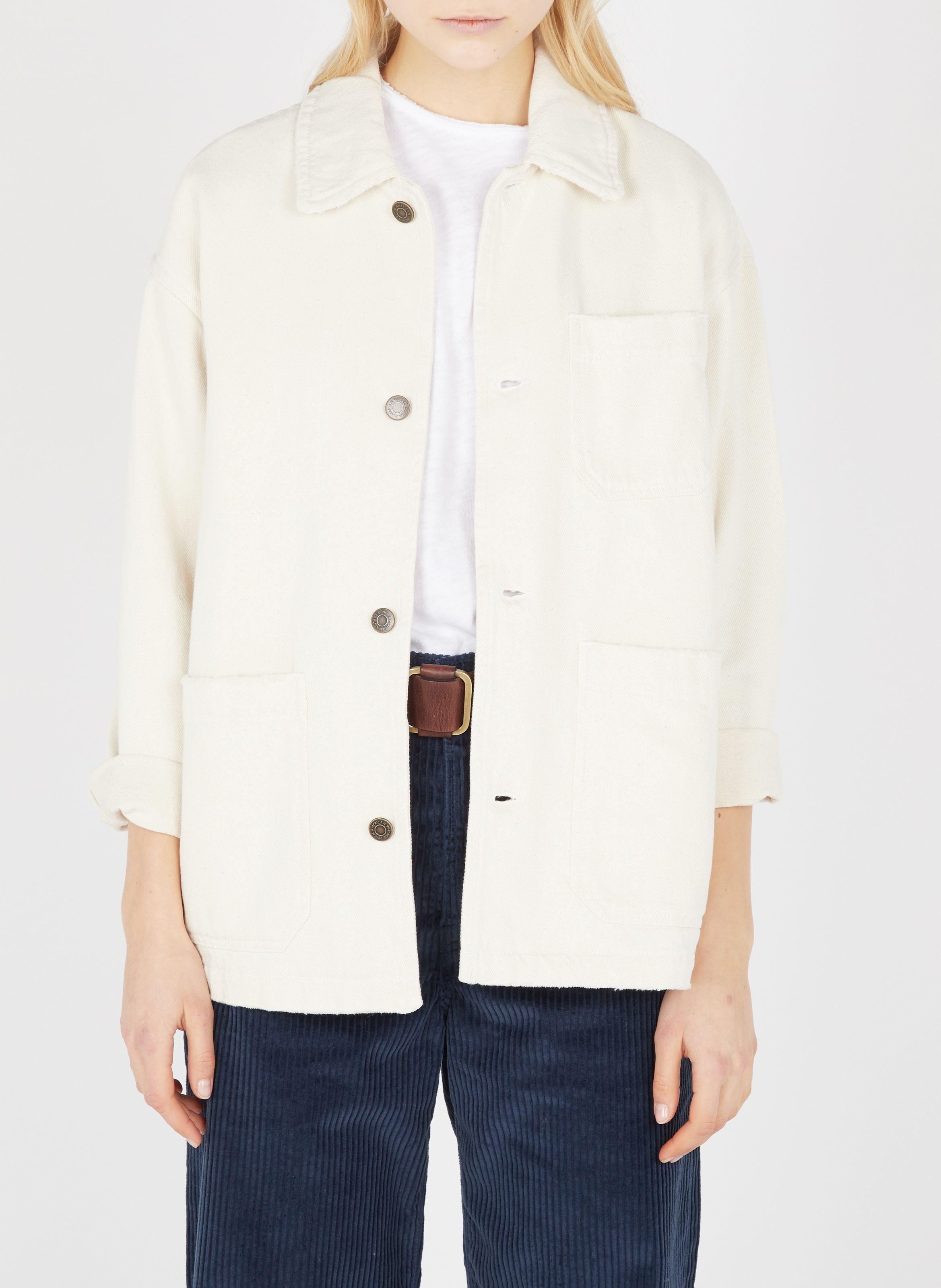 cotton collared jacket