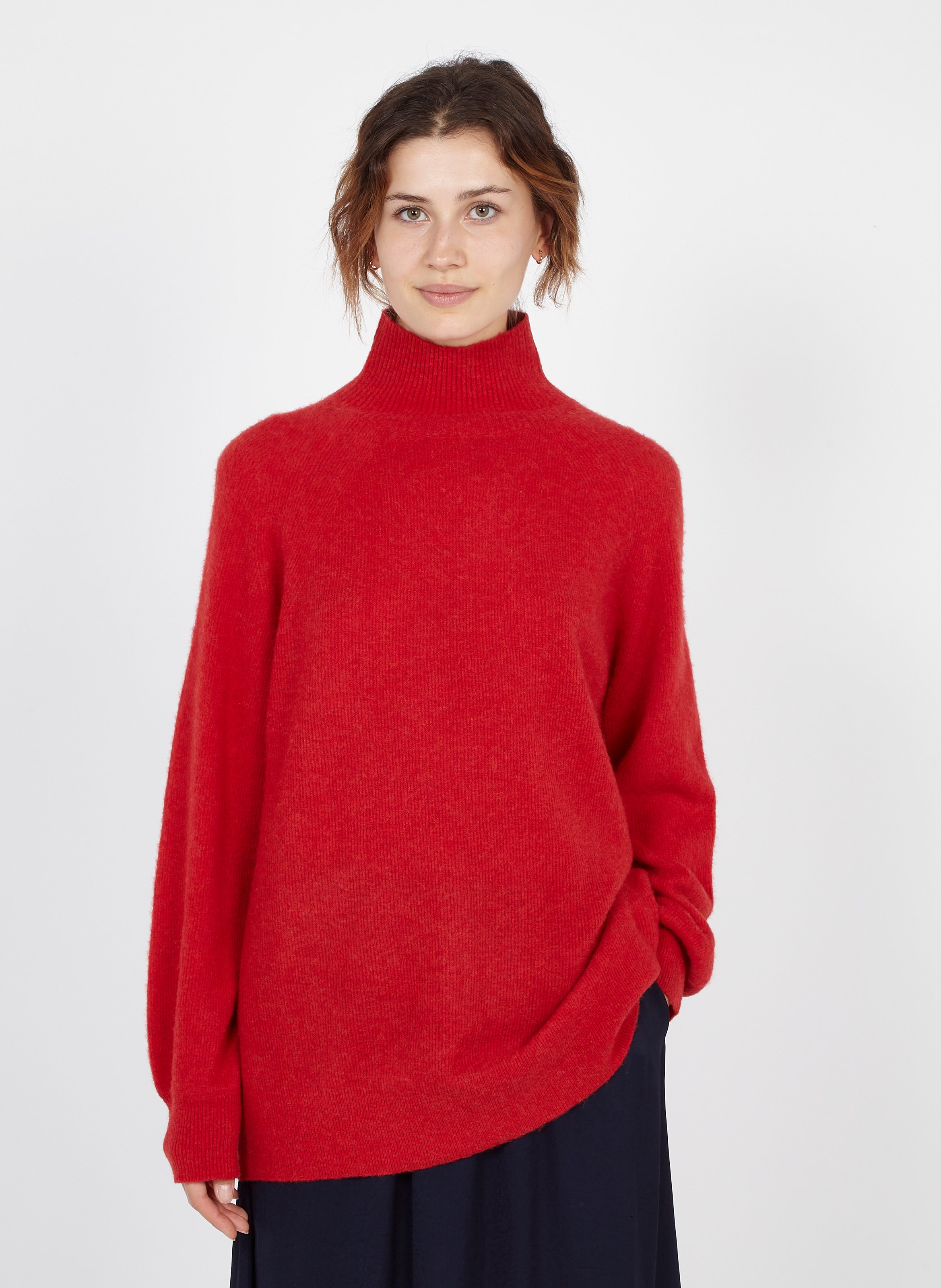 high neck wool jumper