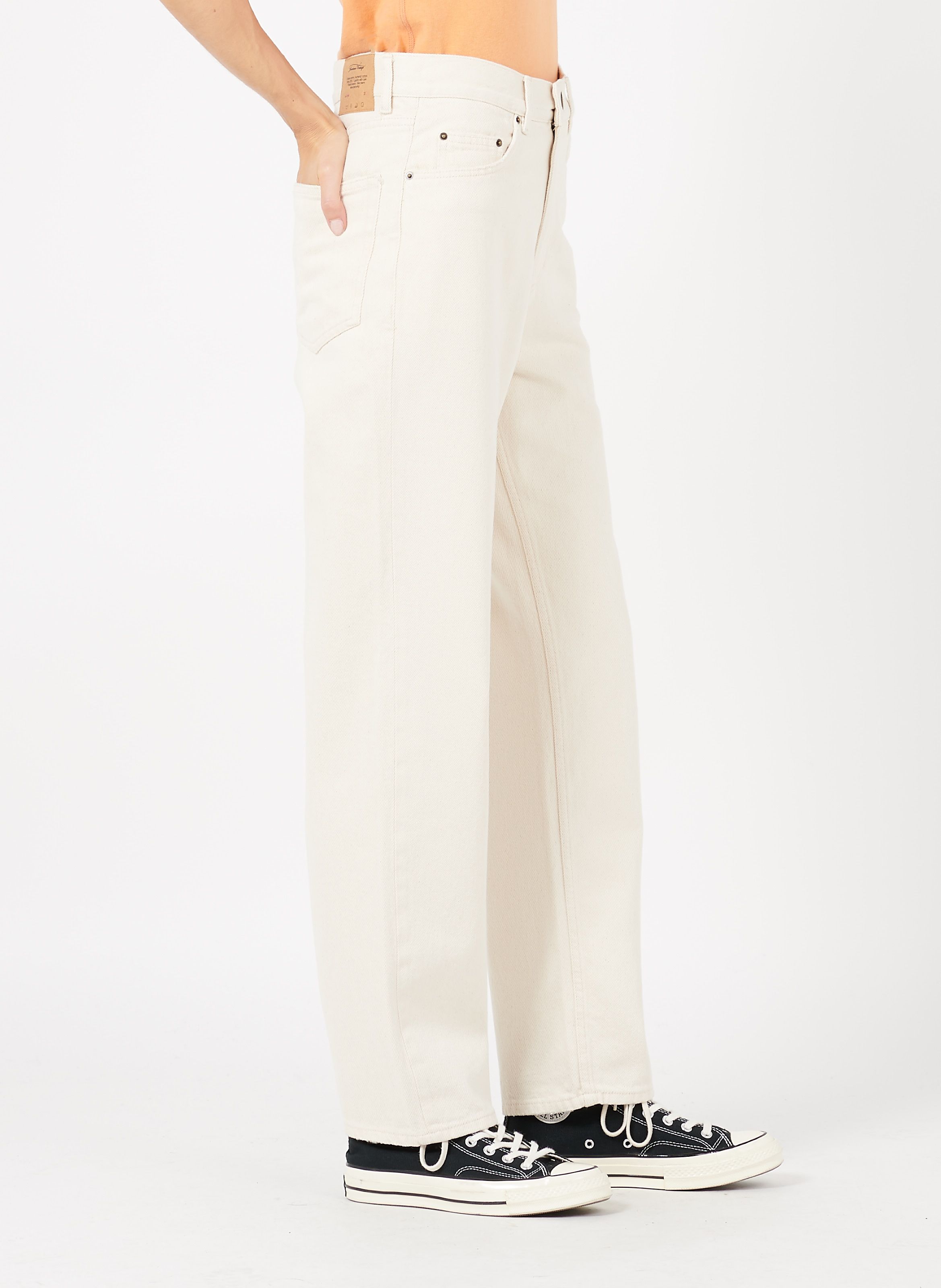 american vintage white jeans