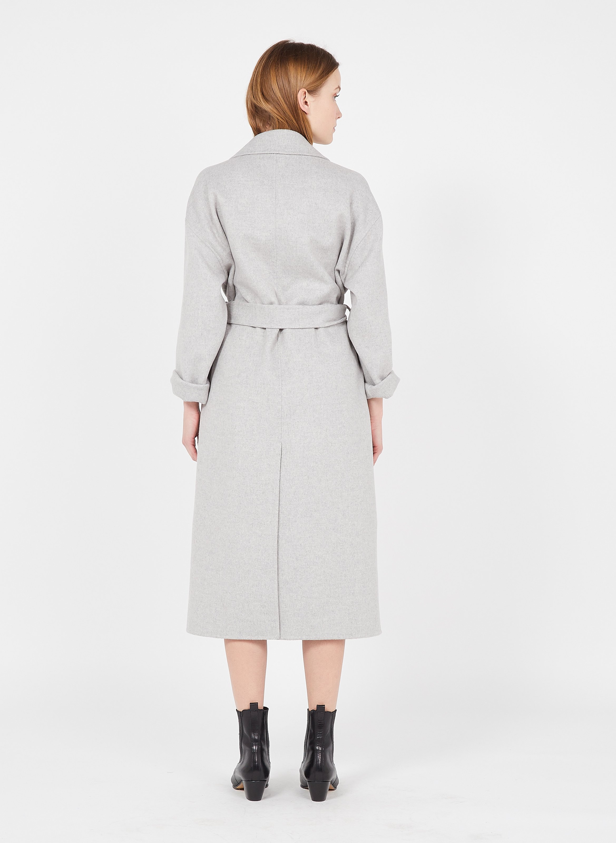 Oasis carina belted coat grey Clearance