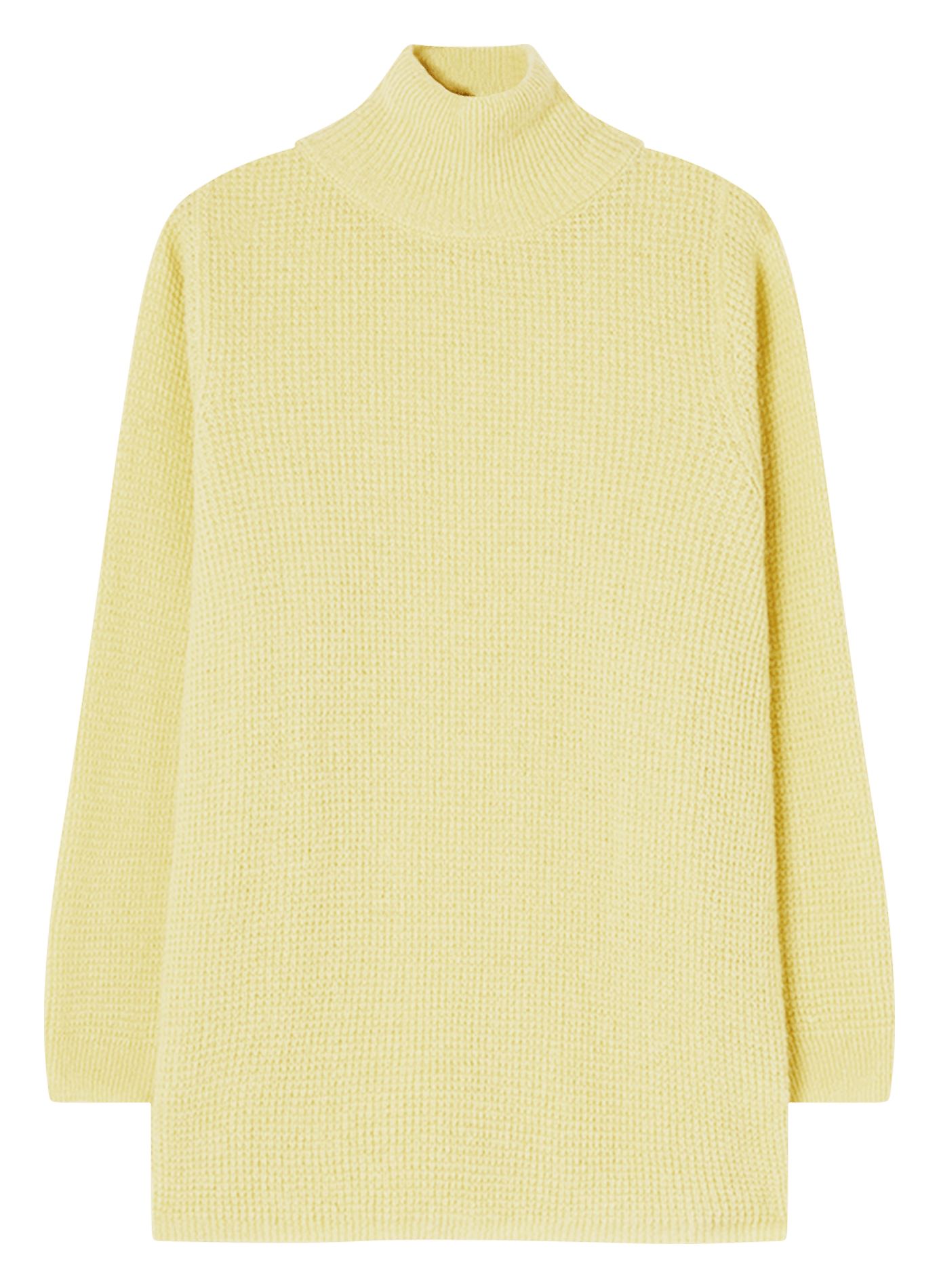long yellow sweater