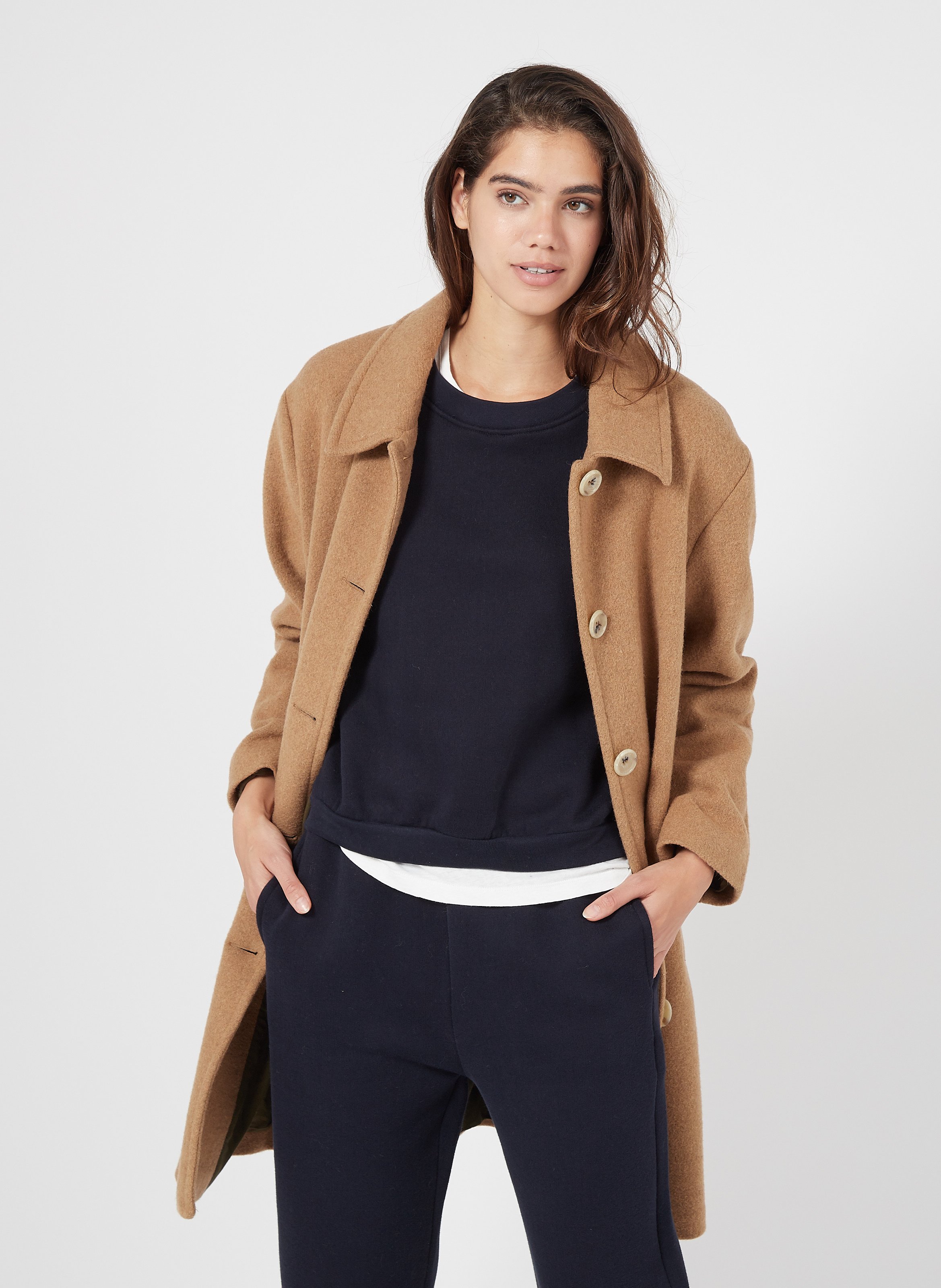 beige oversized jacket