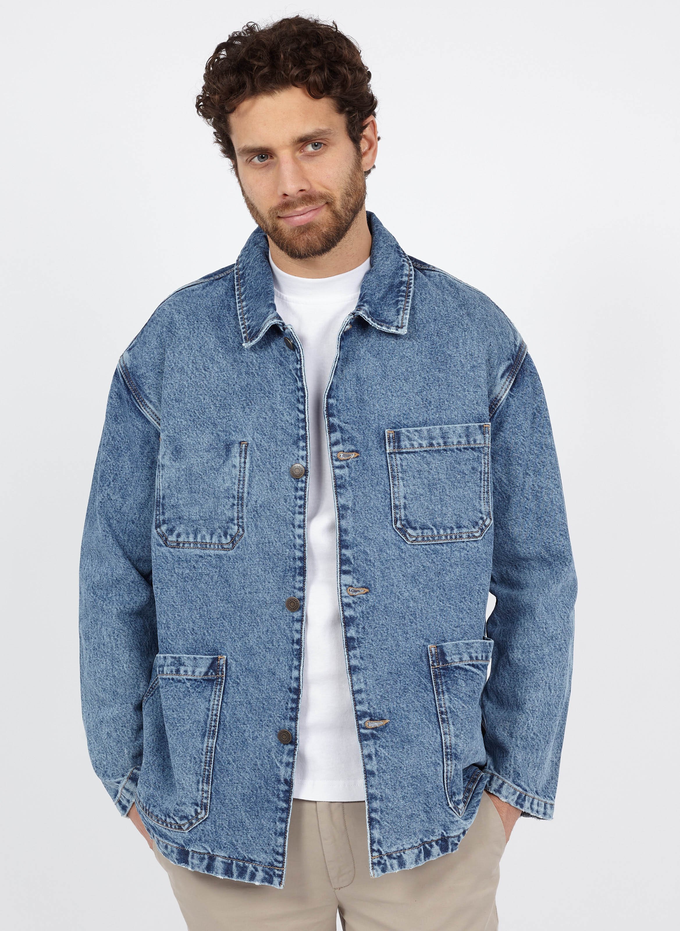 denim worker jacket