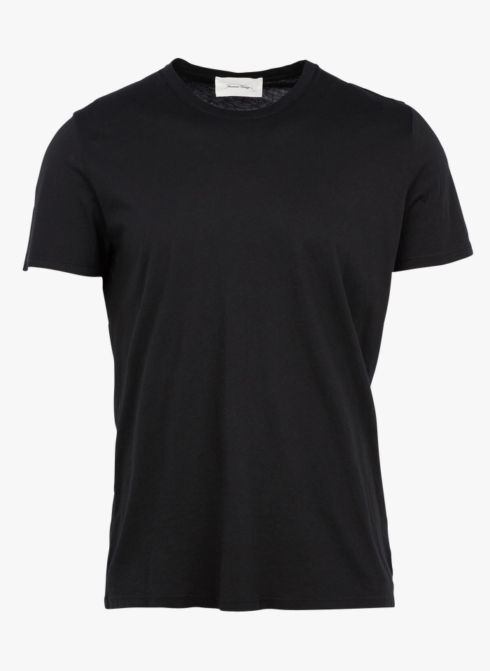 AMERICAN VINTAGE Black Regular-fit round-neck cotton T-shirt