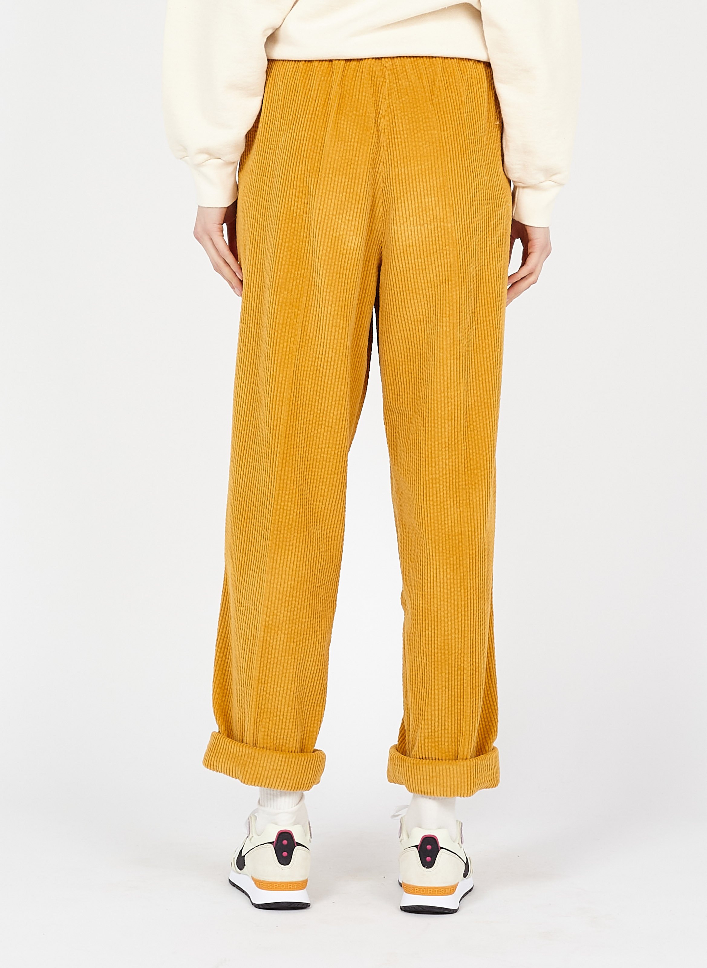 Sale Straight-leg Corduroy Pants Ocre 