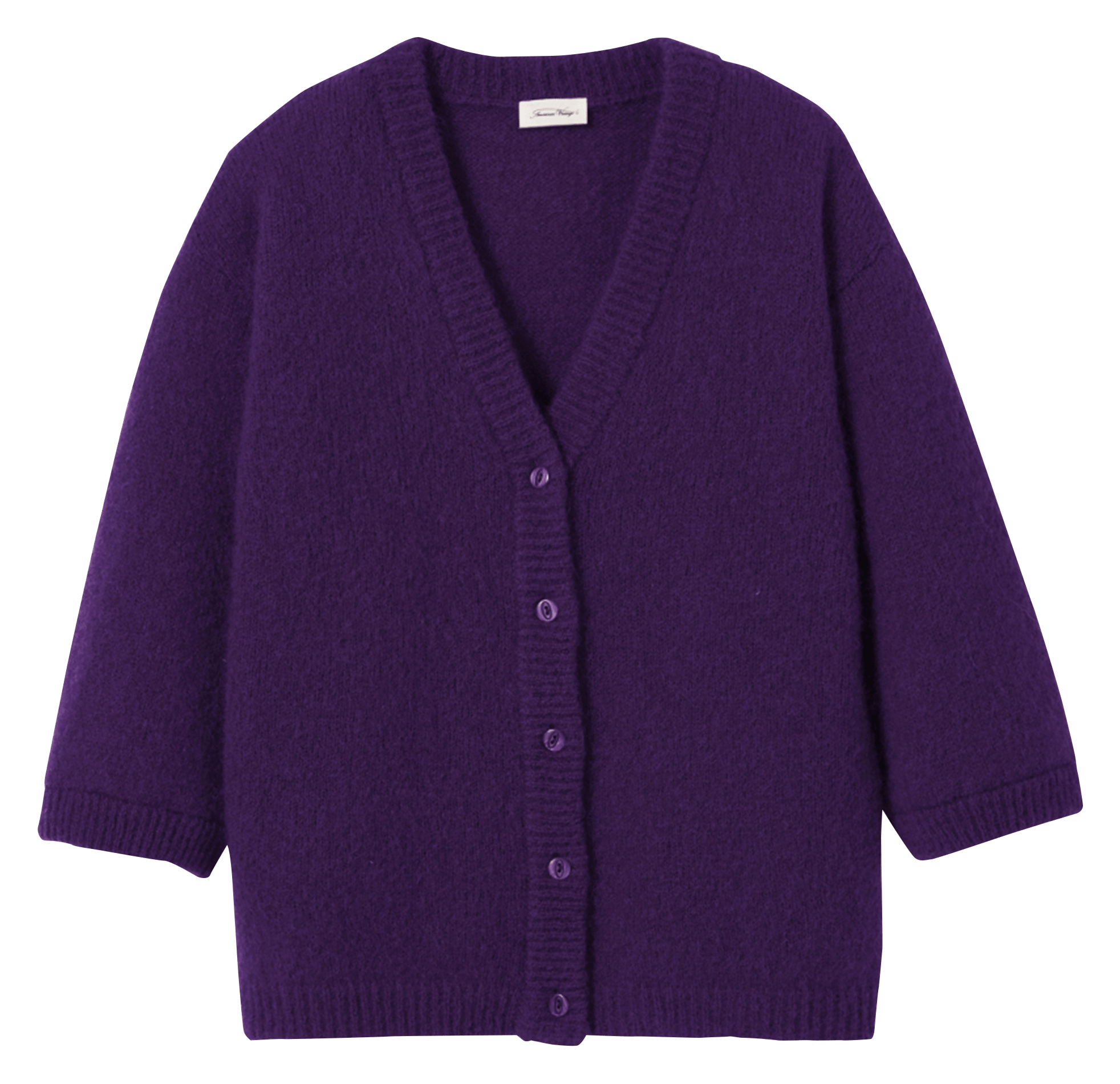 V-neck Mohair-blend Cardigan Violet 