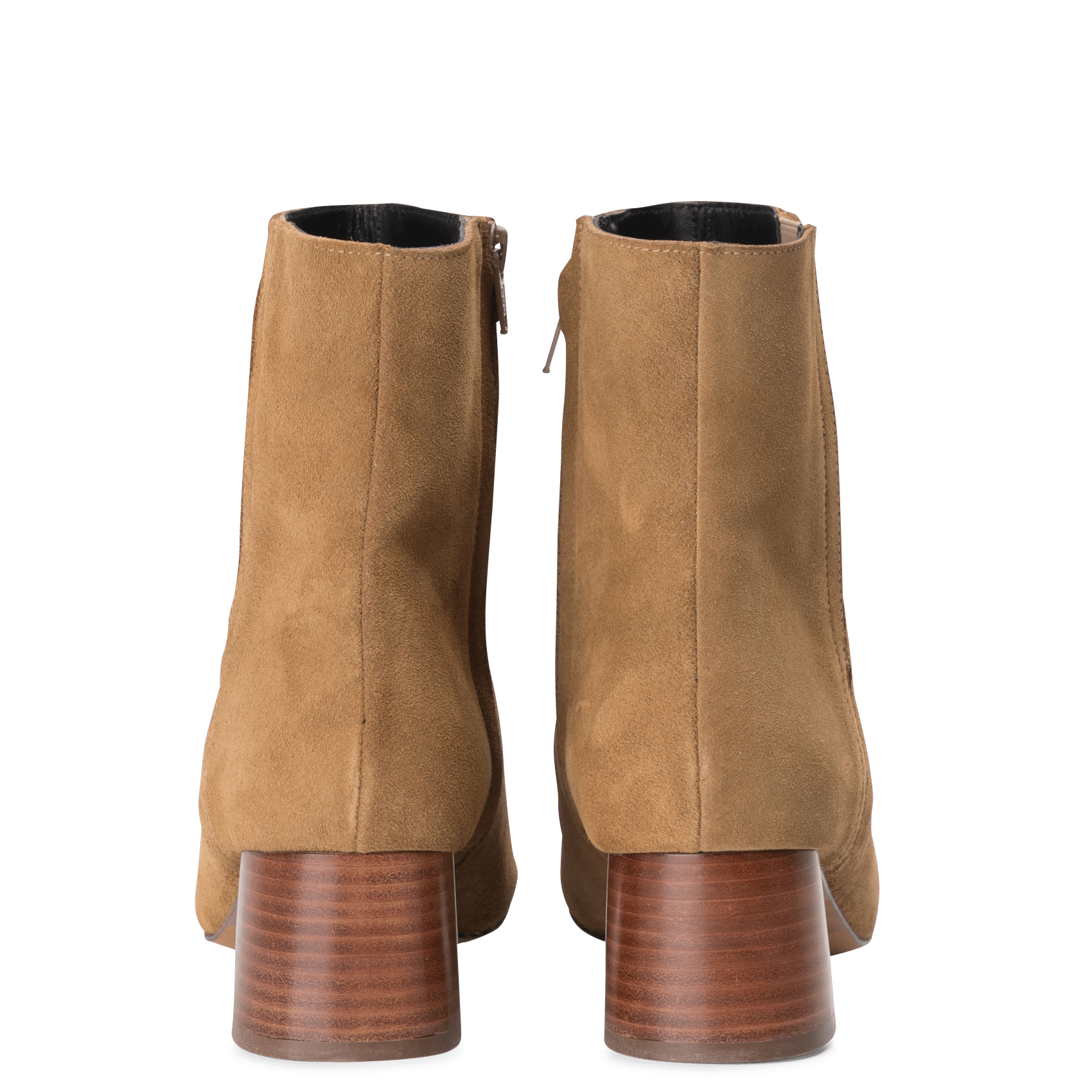 suede mid calf booties