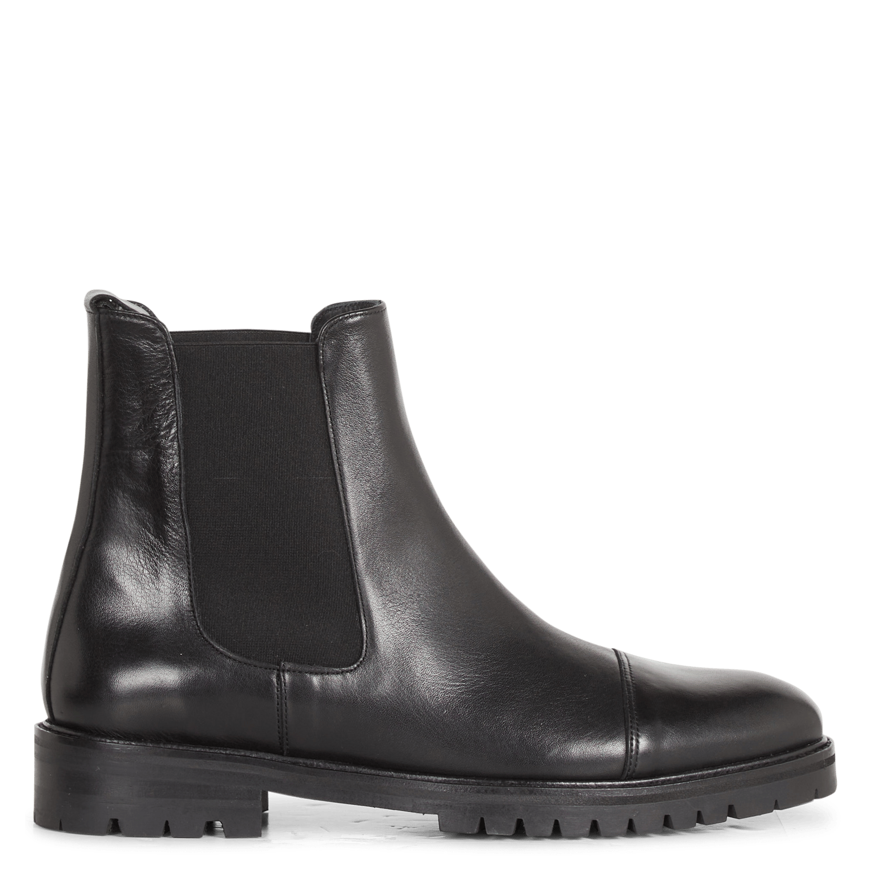 Leather Chelsea Boots Cuir Noir Anaki 