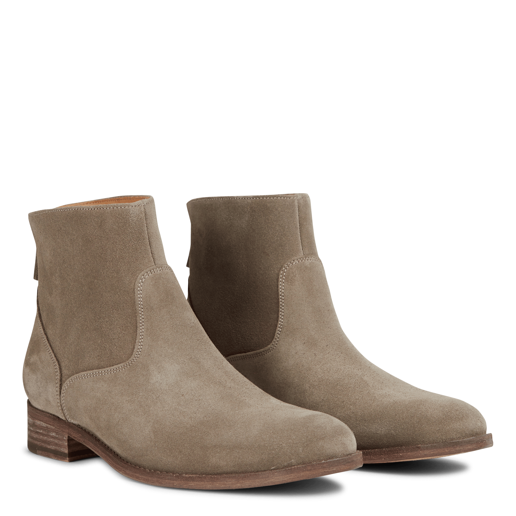 khaki flat ankle boots