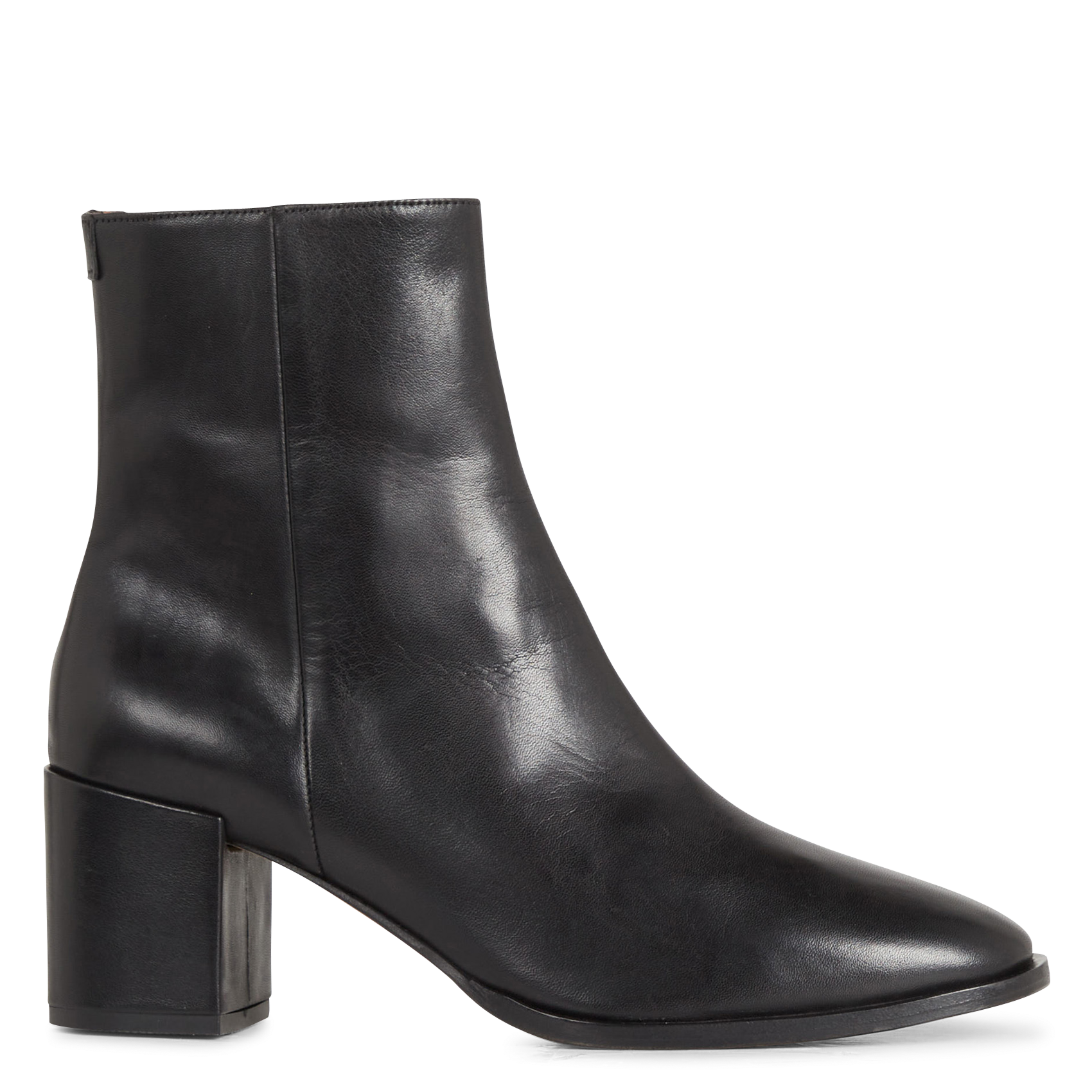 Heeled Leather Mid calf Boots Noir Anthology Paris Women Place