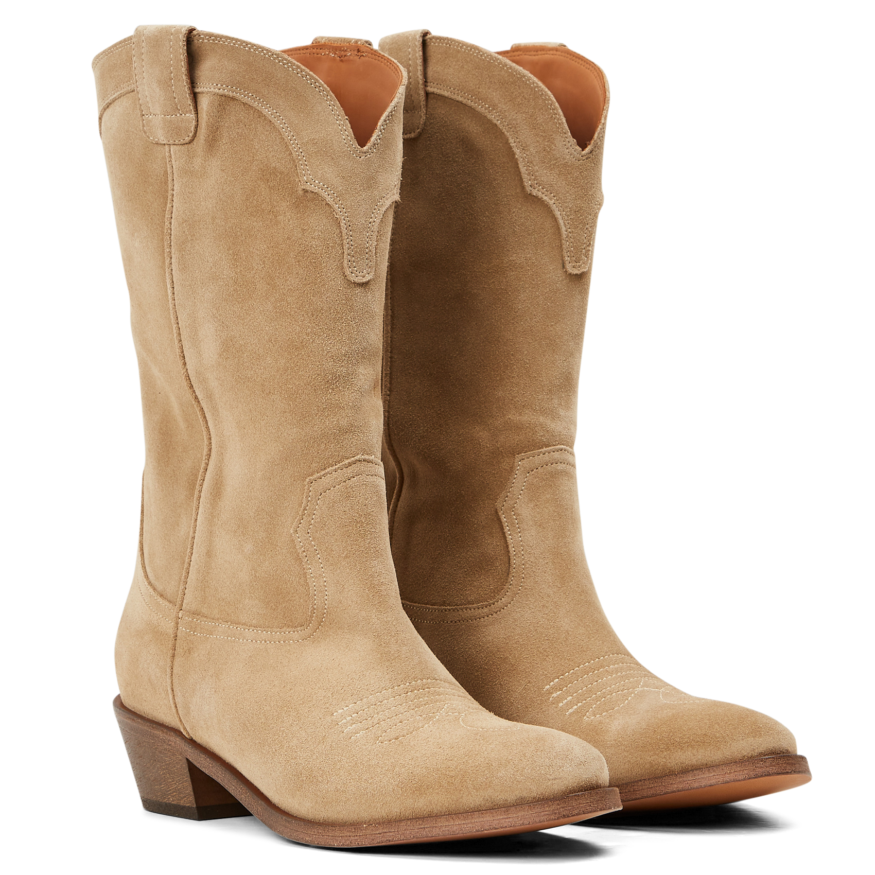 brown suede cowboy boots womens