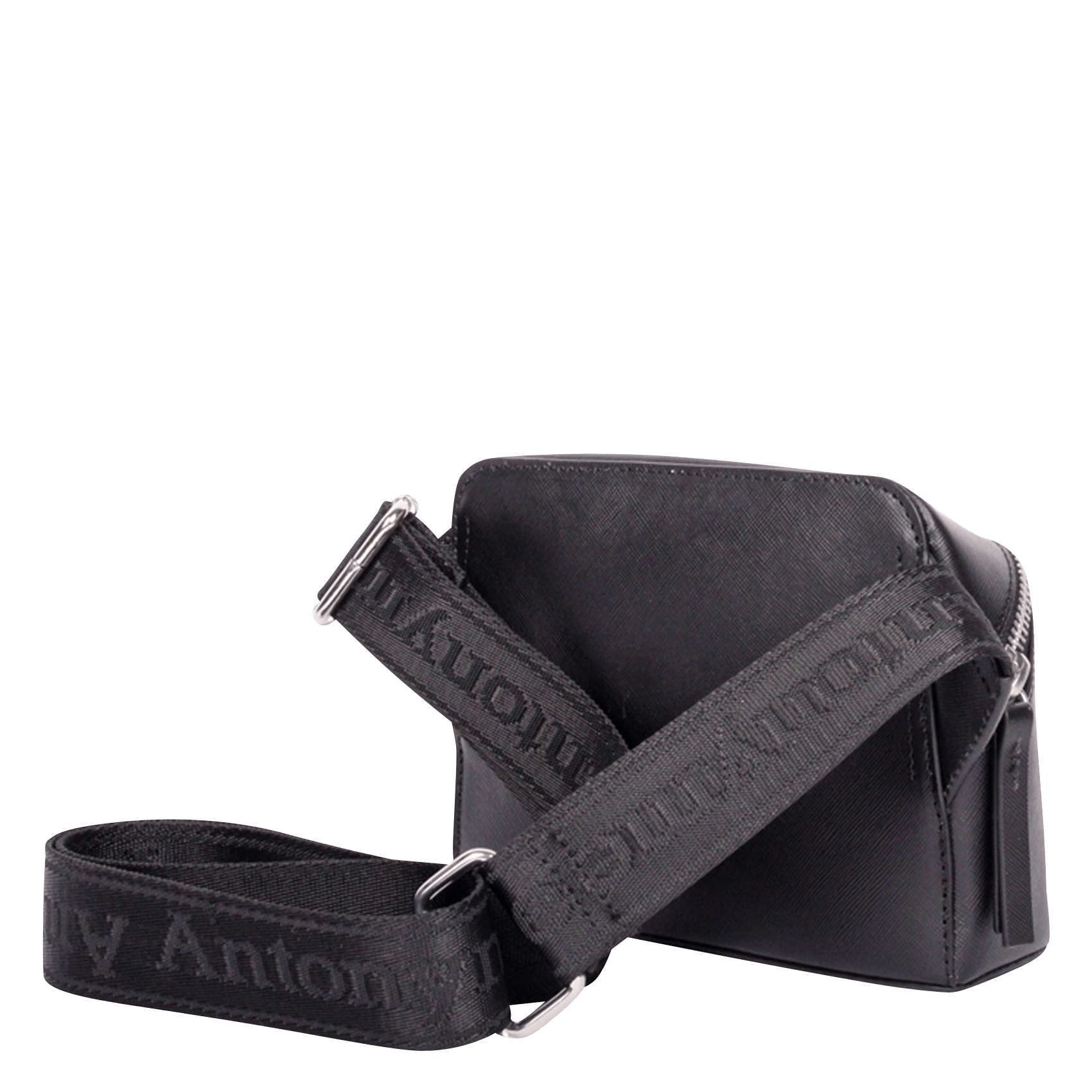 Zipup Small Leather Bag Noir Antonyme Men Place des Tendances