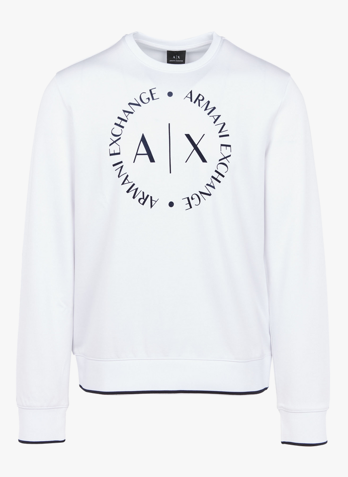 ARMANI EXCHANGE White Regular-fit screen-printed sweatshirt