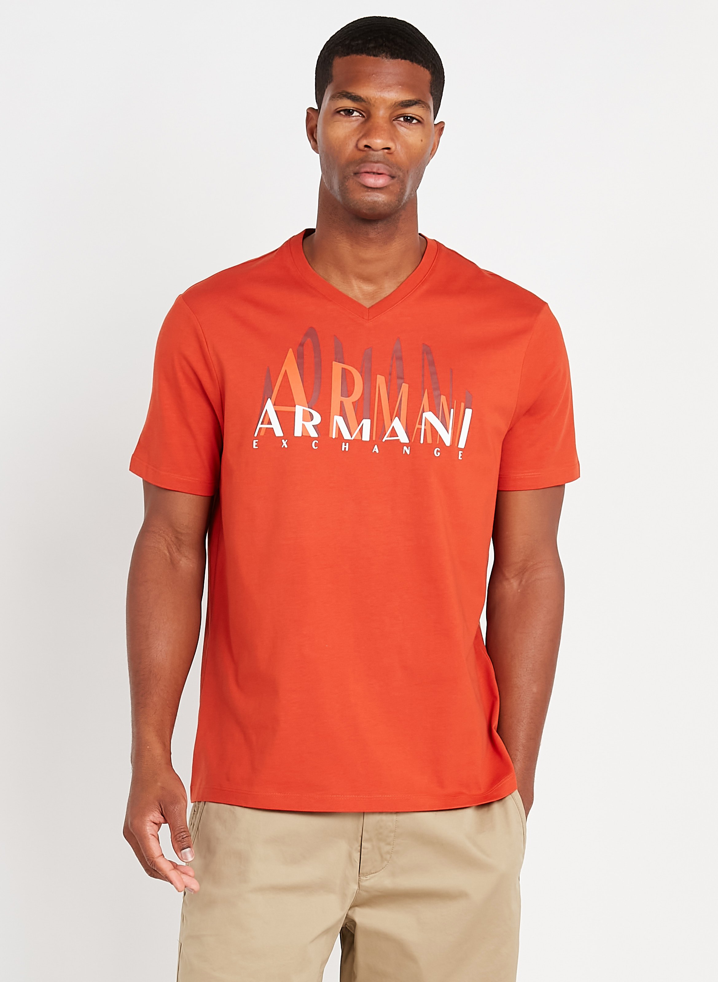 armani exchange v neck t shirt