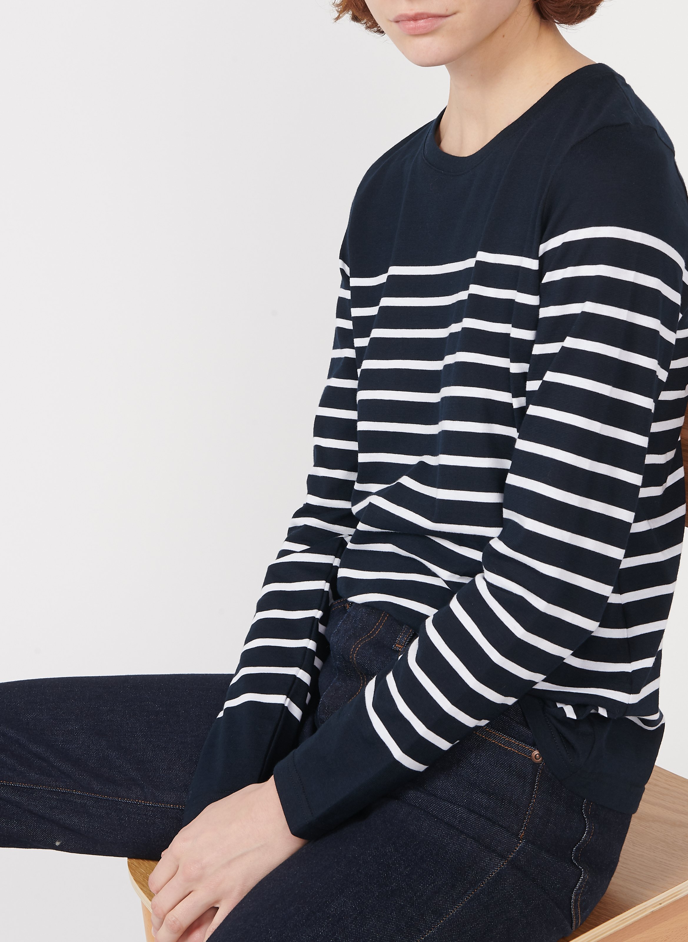 Round-neck Cotton T-shirt Rich Navy 