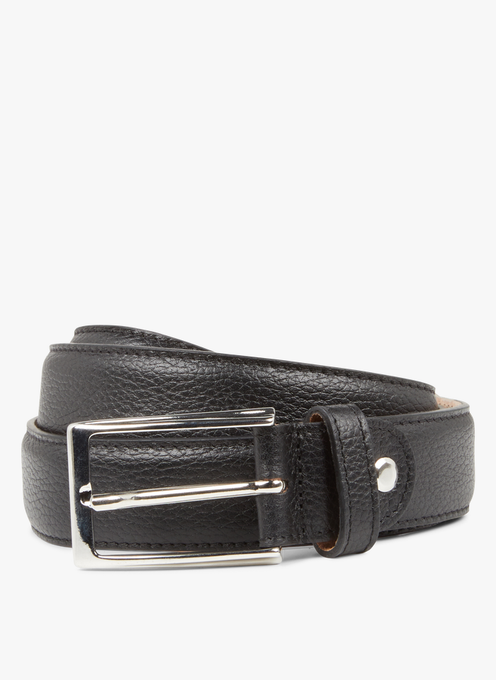 AU PRINTEMPS PARIS Black Leather belt