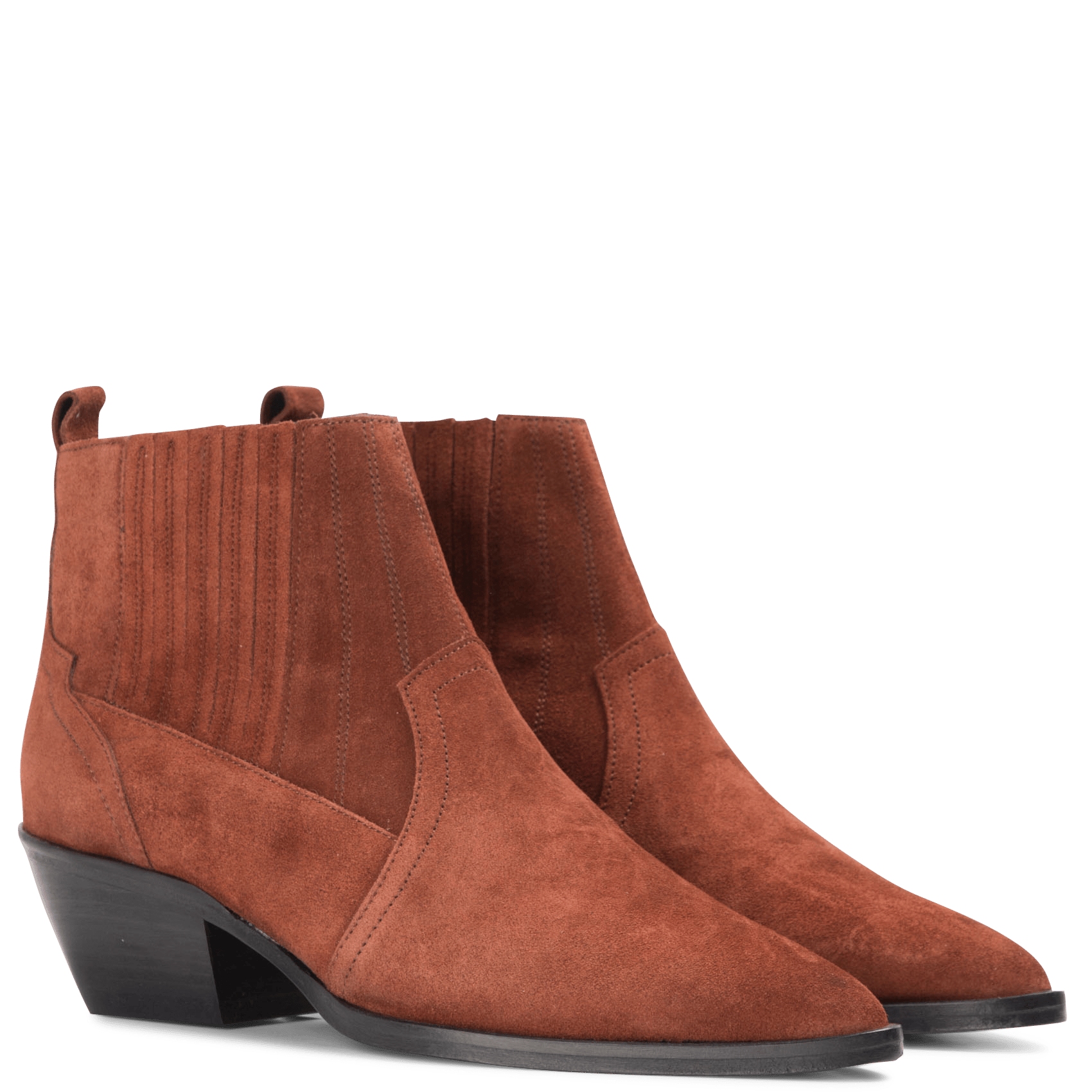 pointed toe calf boots