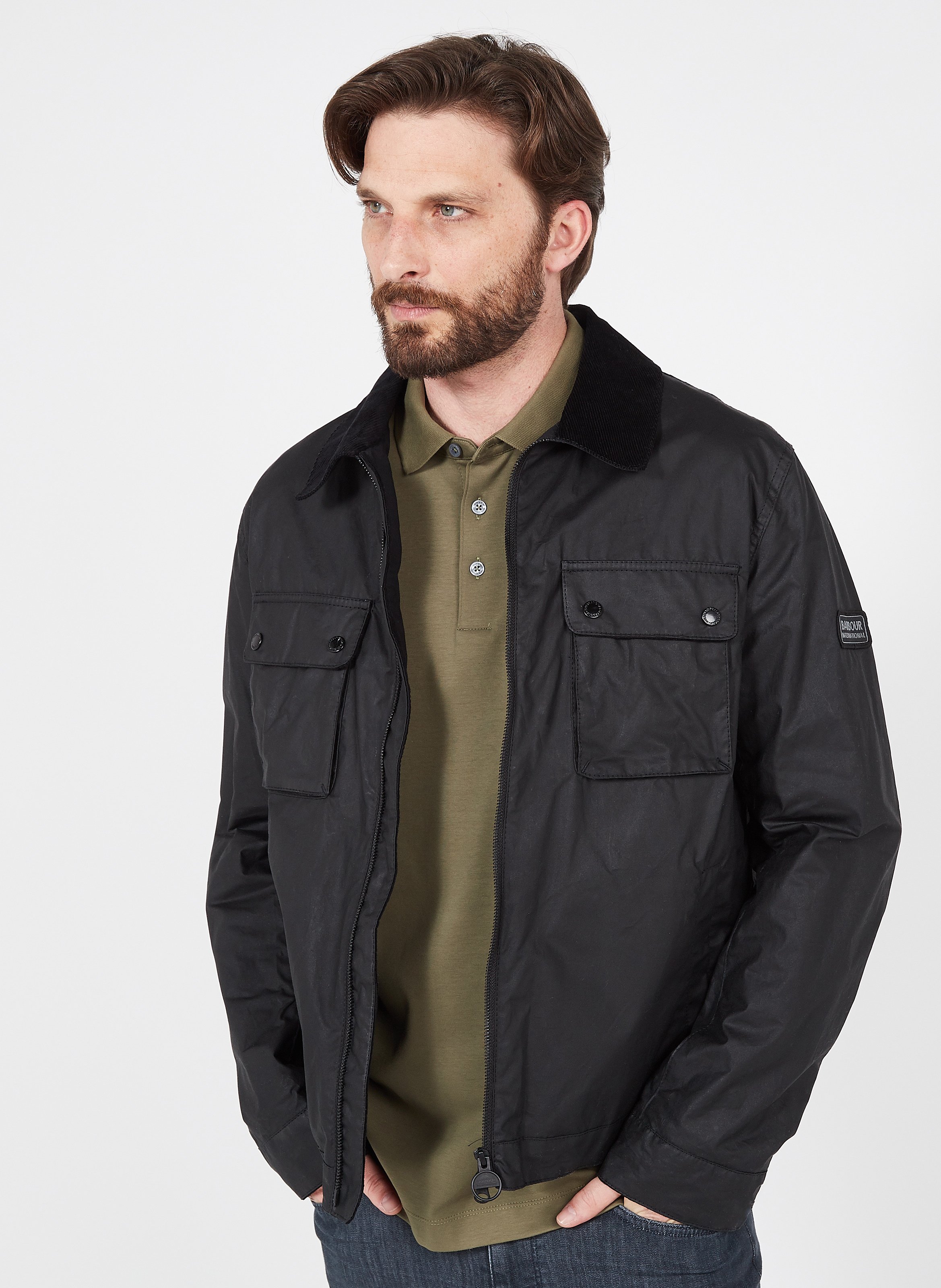 barbour coneflower waxed cotton jacket