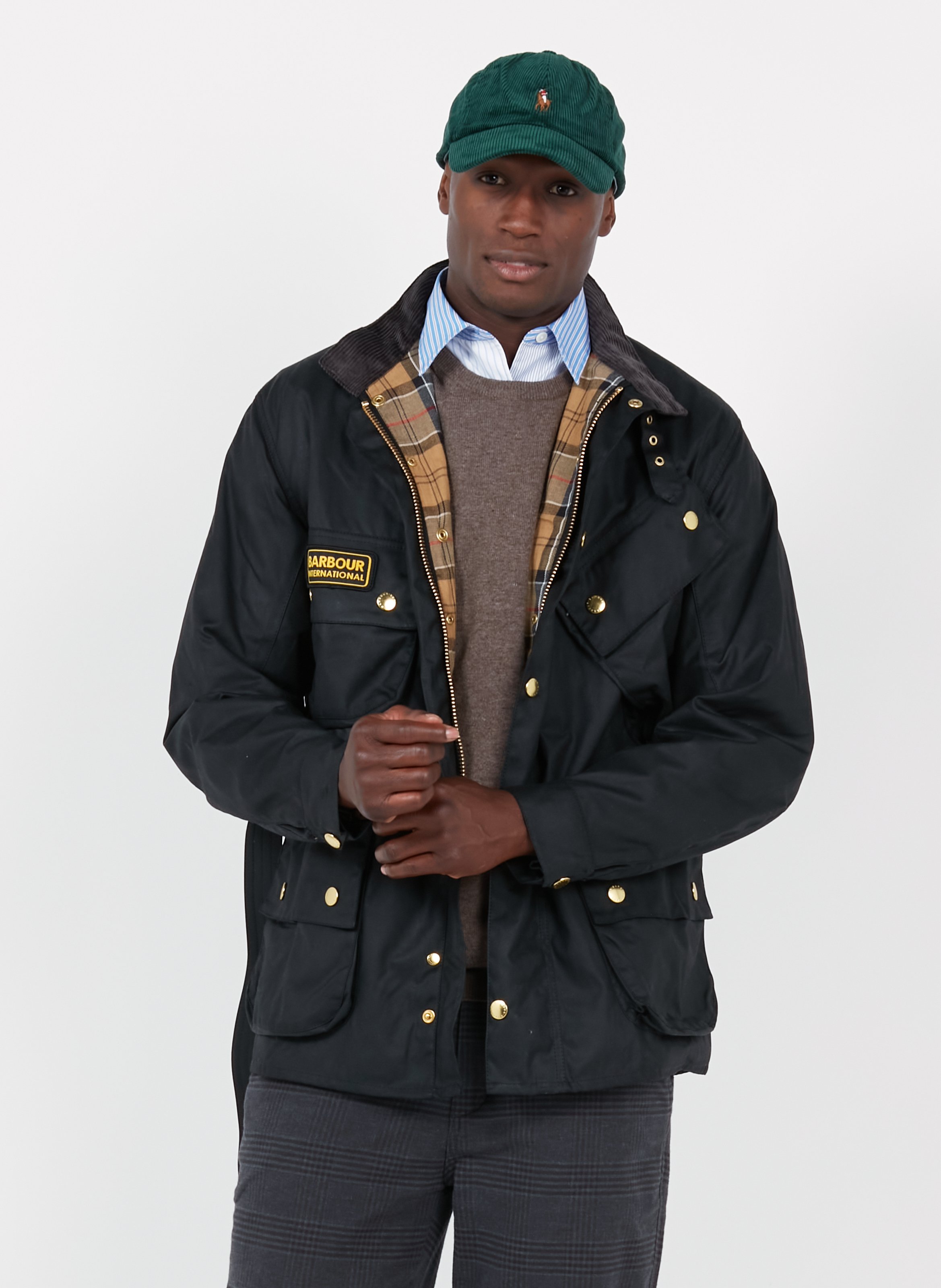 barbour belted jacket mens