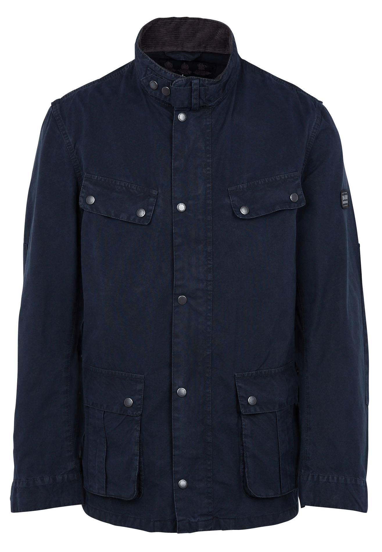 duke navy cotton regular fit jacket