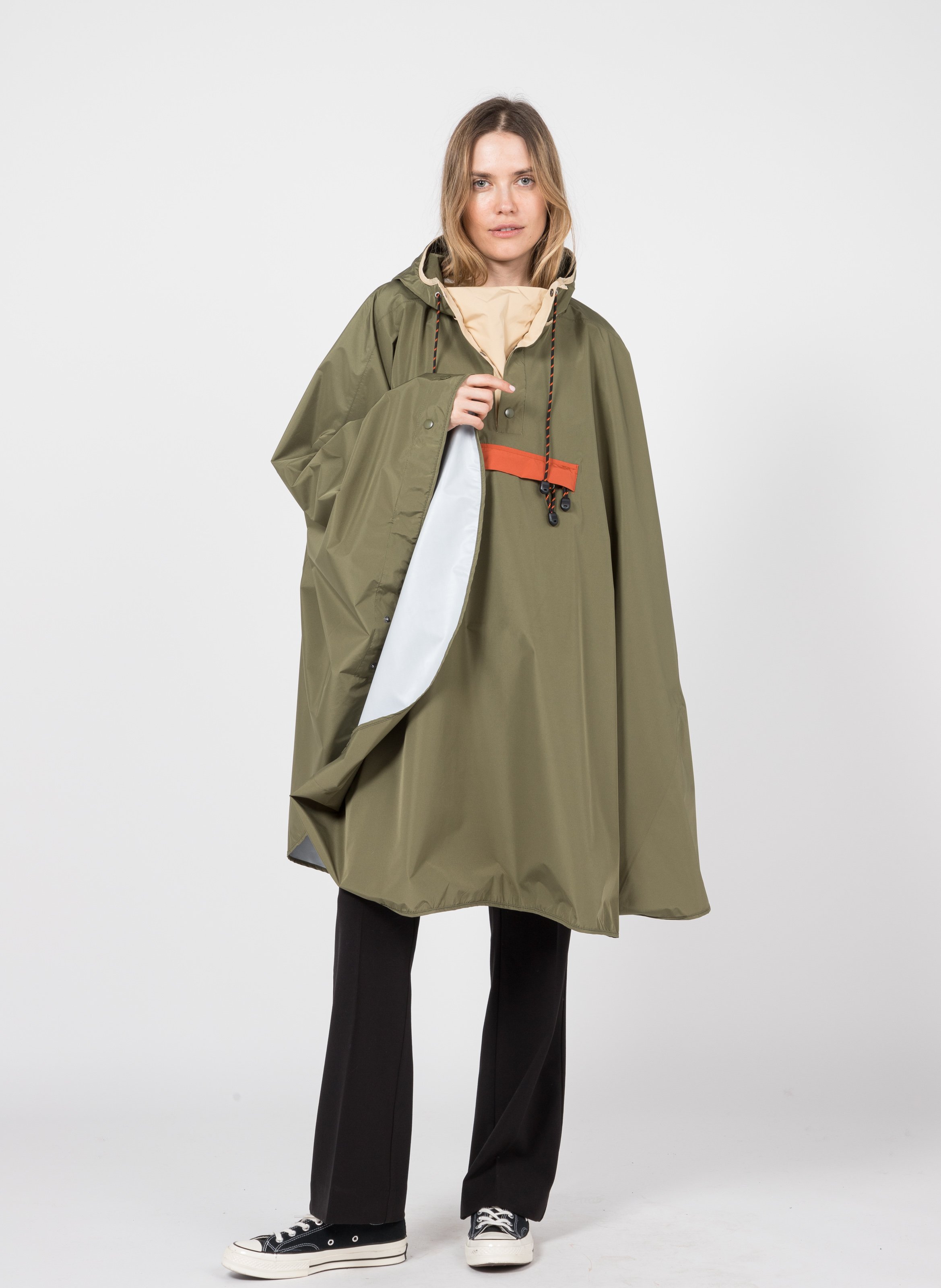 hooded rain cape
