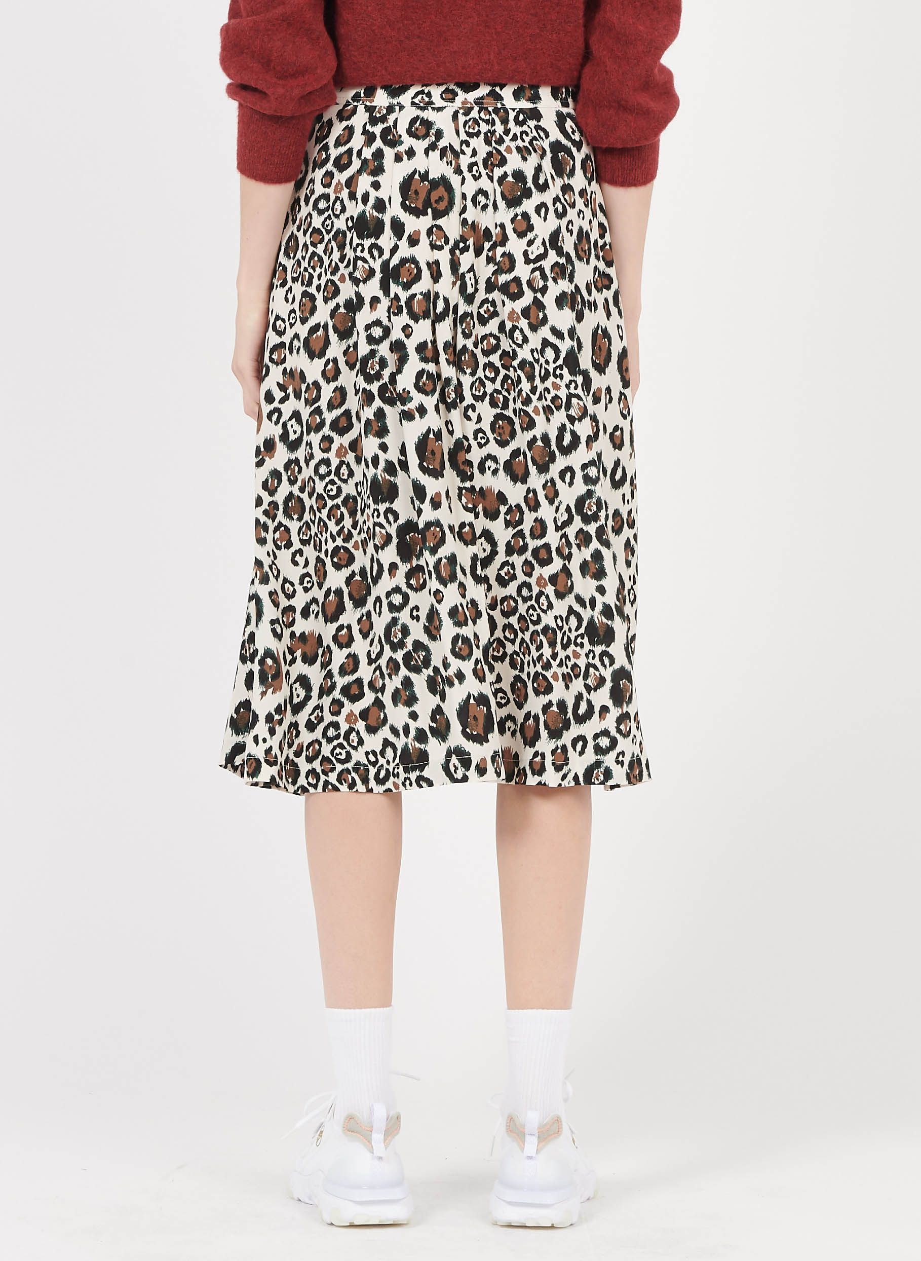 multicoloured leopard print skirt