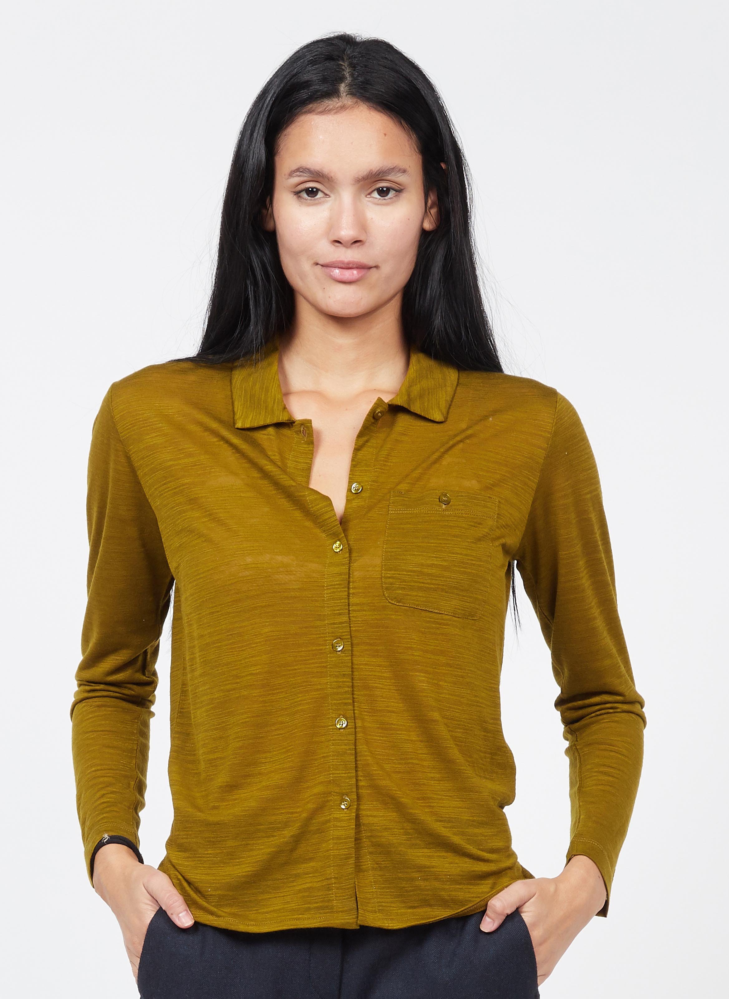 Wool Jersey Shirt Olive Bensimon Women Place des Tendances