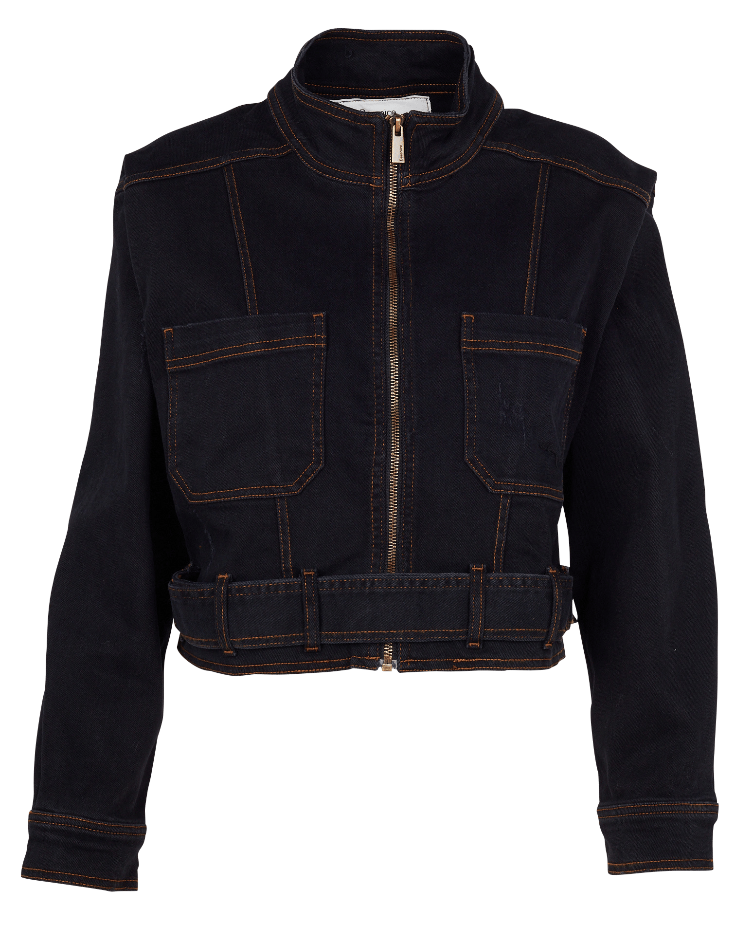 Oversized Denim Jacket Anthracite Berenice Women Place des Tendances