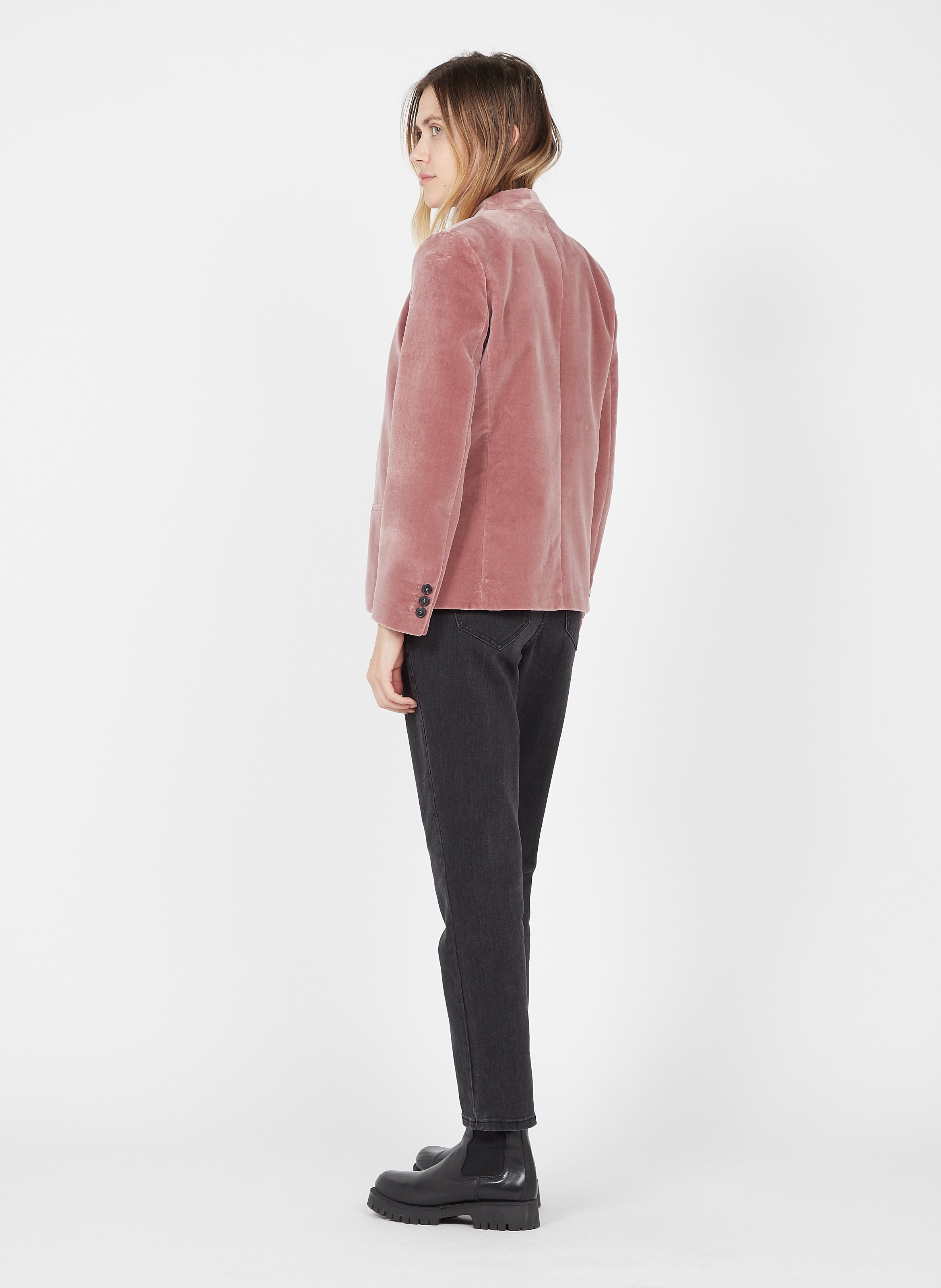 blush velvet jacket