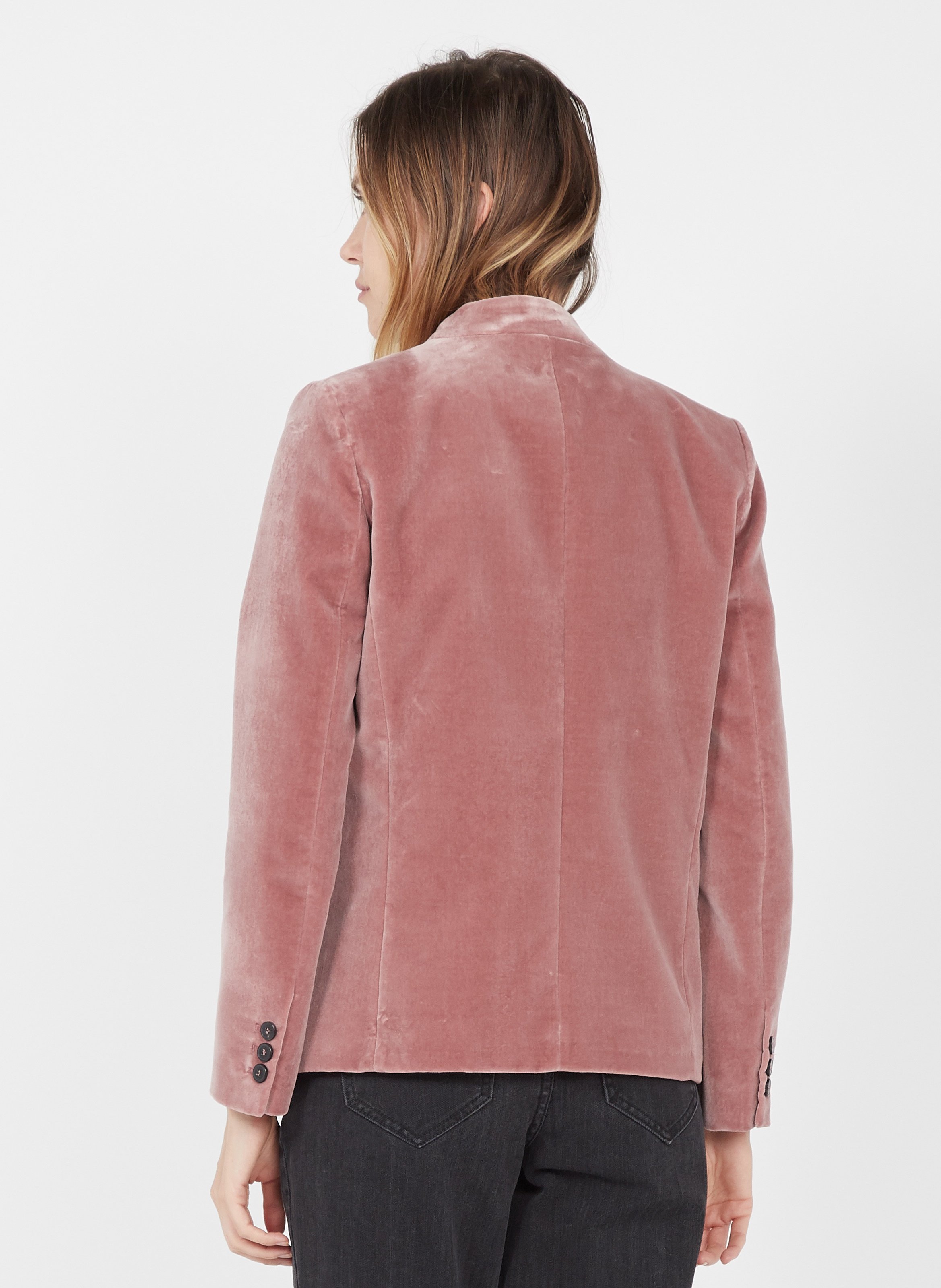 velvet jacket pink
