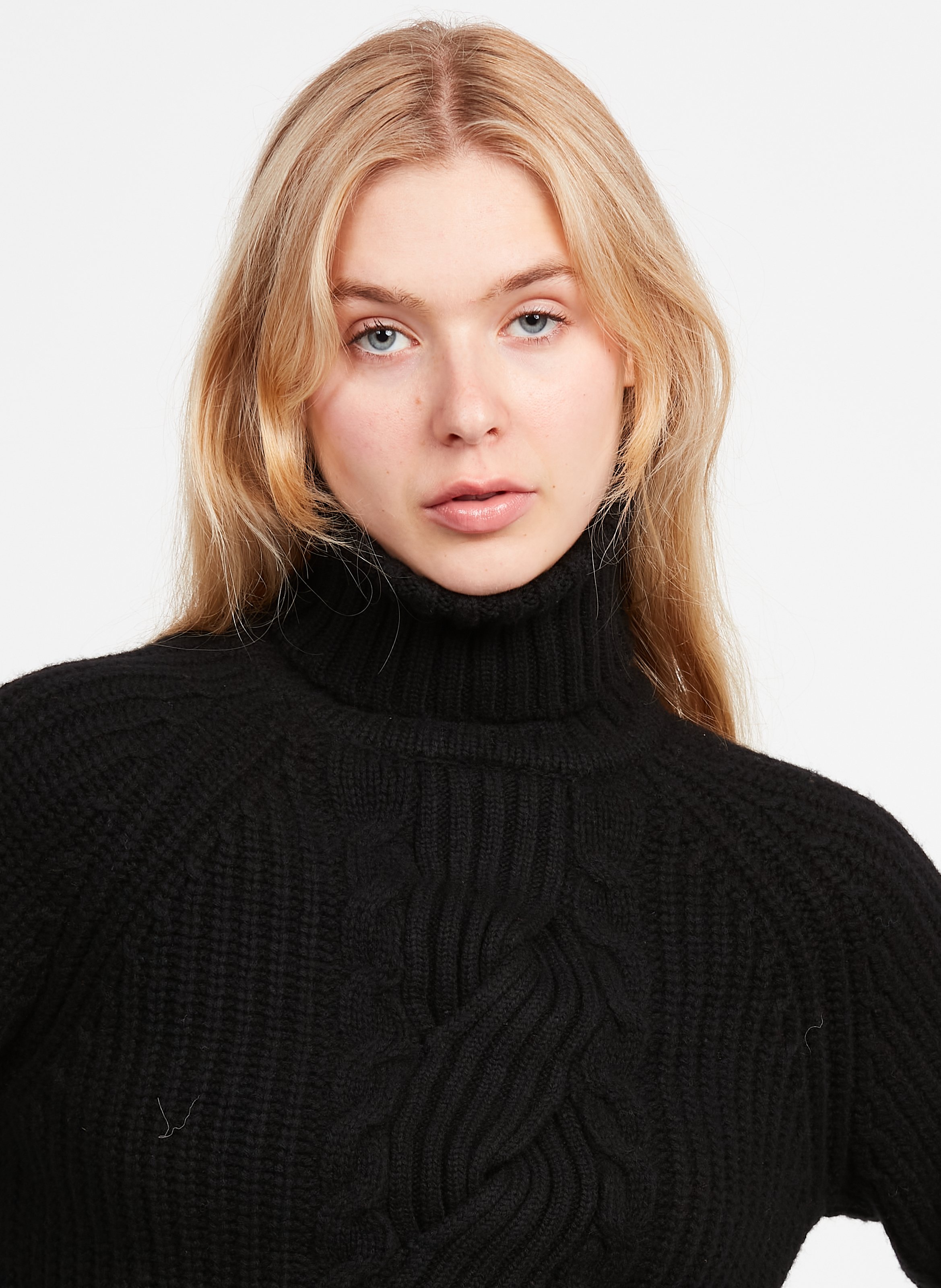black wool turtleneck womens