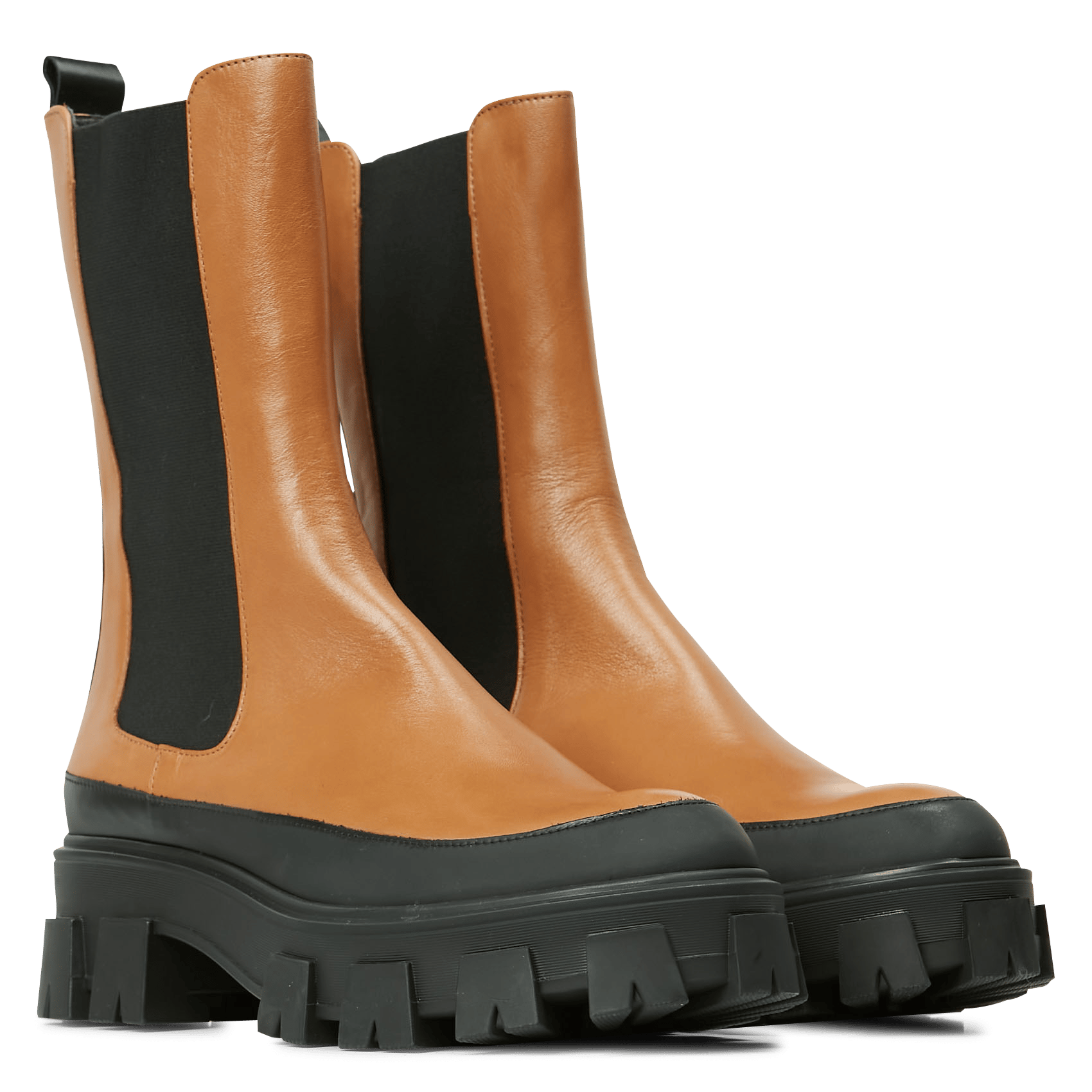 wedge calf boots