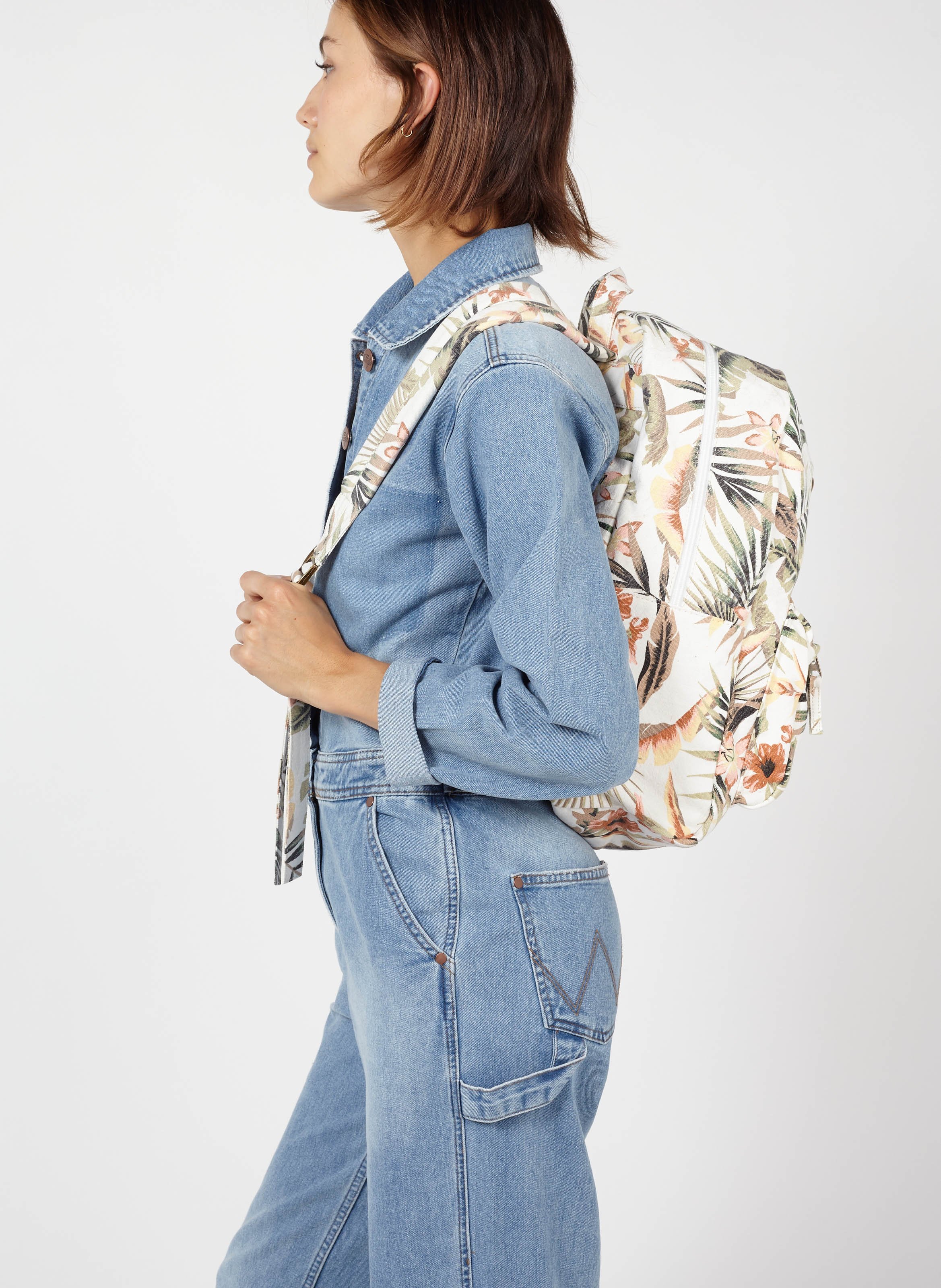 mila floral printed backpack
