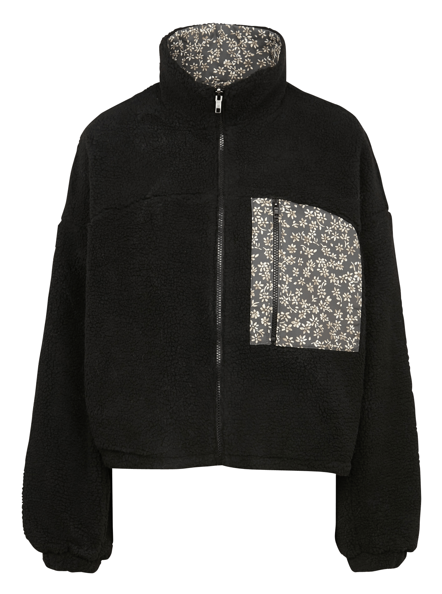 reversible logo fleece jacket