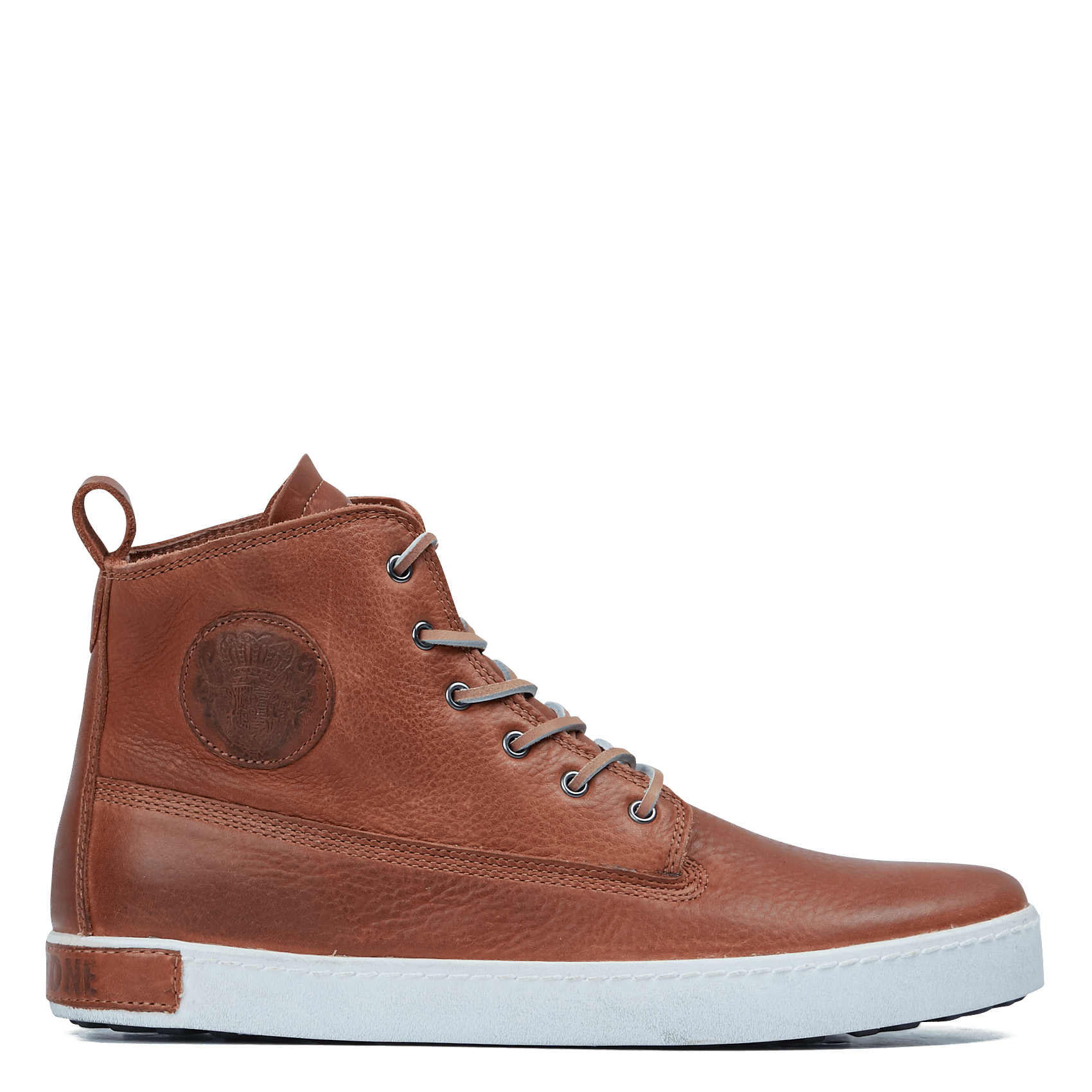 Sale Suede High-top Sneakers Cuoio Blackstone - Men | Place des Tendances