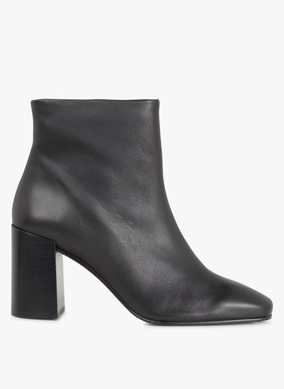 Leather Mid calf Boots Noir Passion Bobbies Women CARLA NOIR PASSION NOIR PASSION Place des Tendances Europe