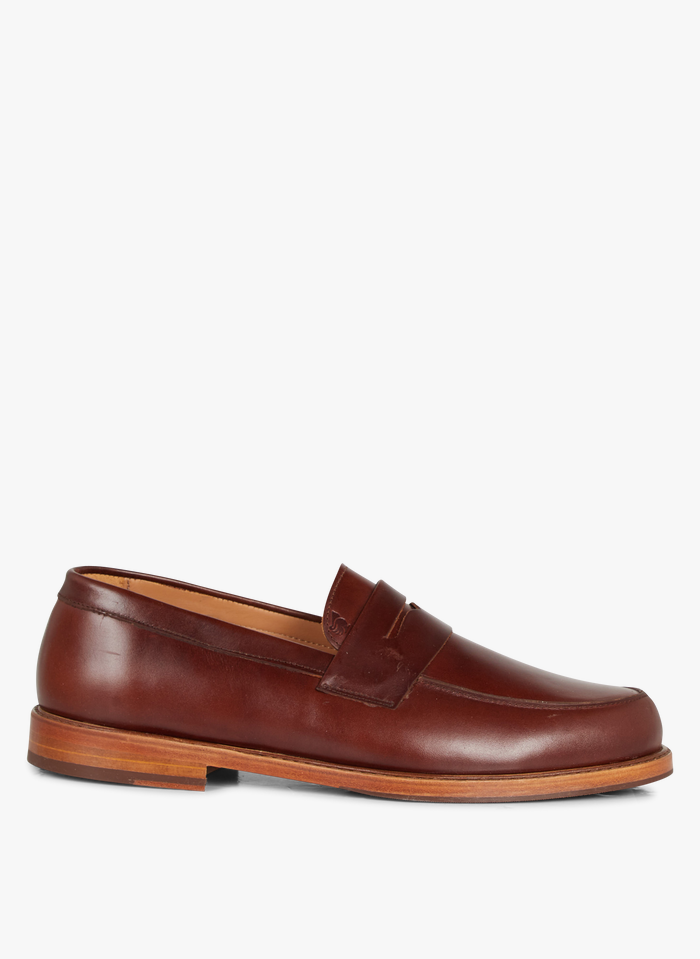 BOBBIES Brown Smooth leather loafers