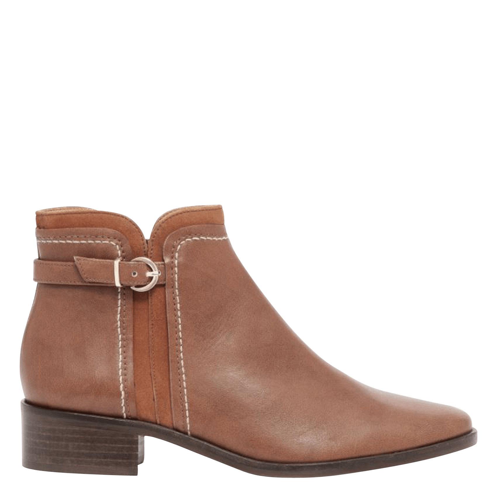 beige flat ankle boots