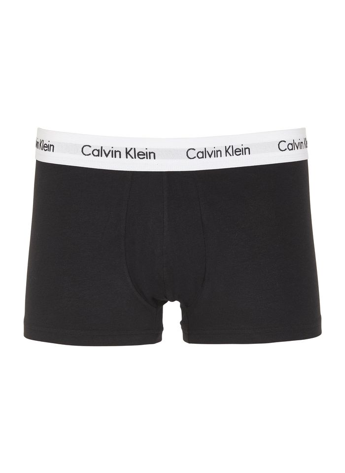 Pack Of Three Cotton Boxer Shorts Black Calvin Klein Underwear - Men